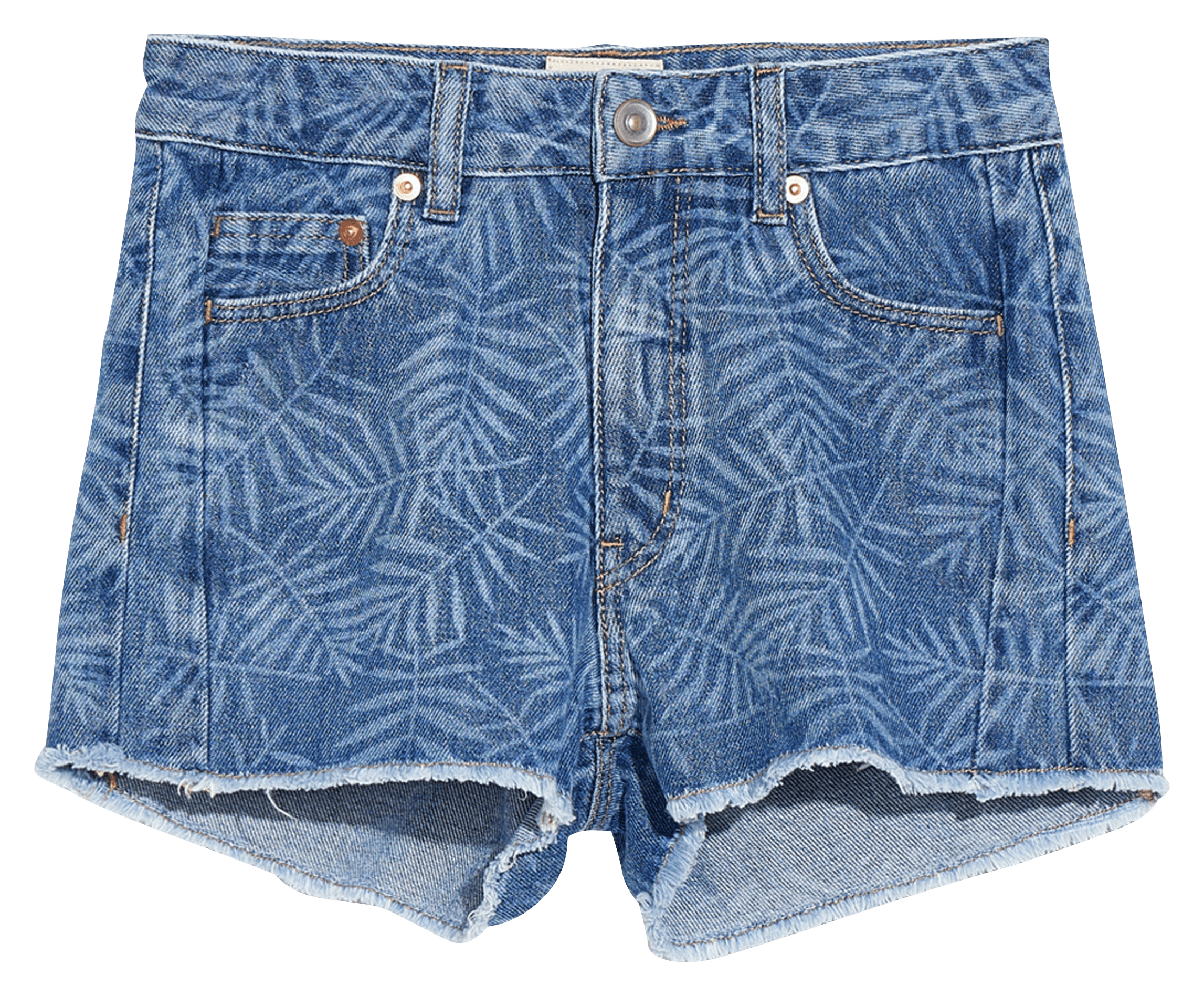 Printed denim shorts BELLEROSE Blue