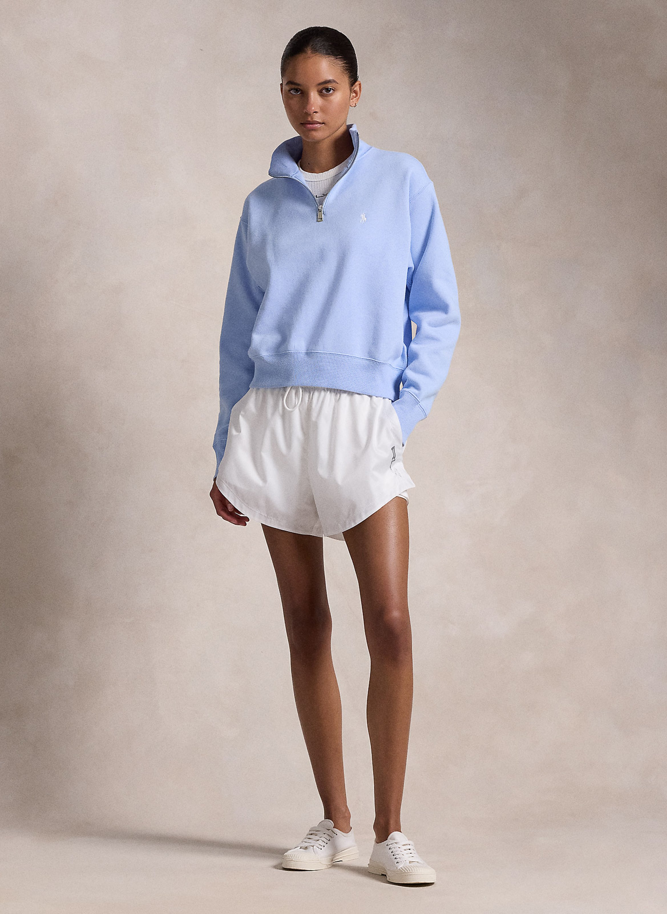 Sweatshirt Mit Stehkragen Aus Baumwollmischung Office Blue Polo 