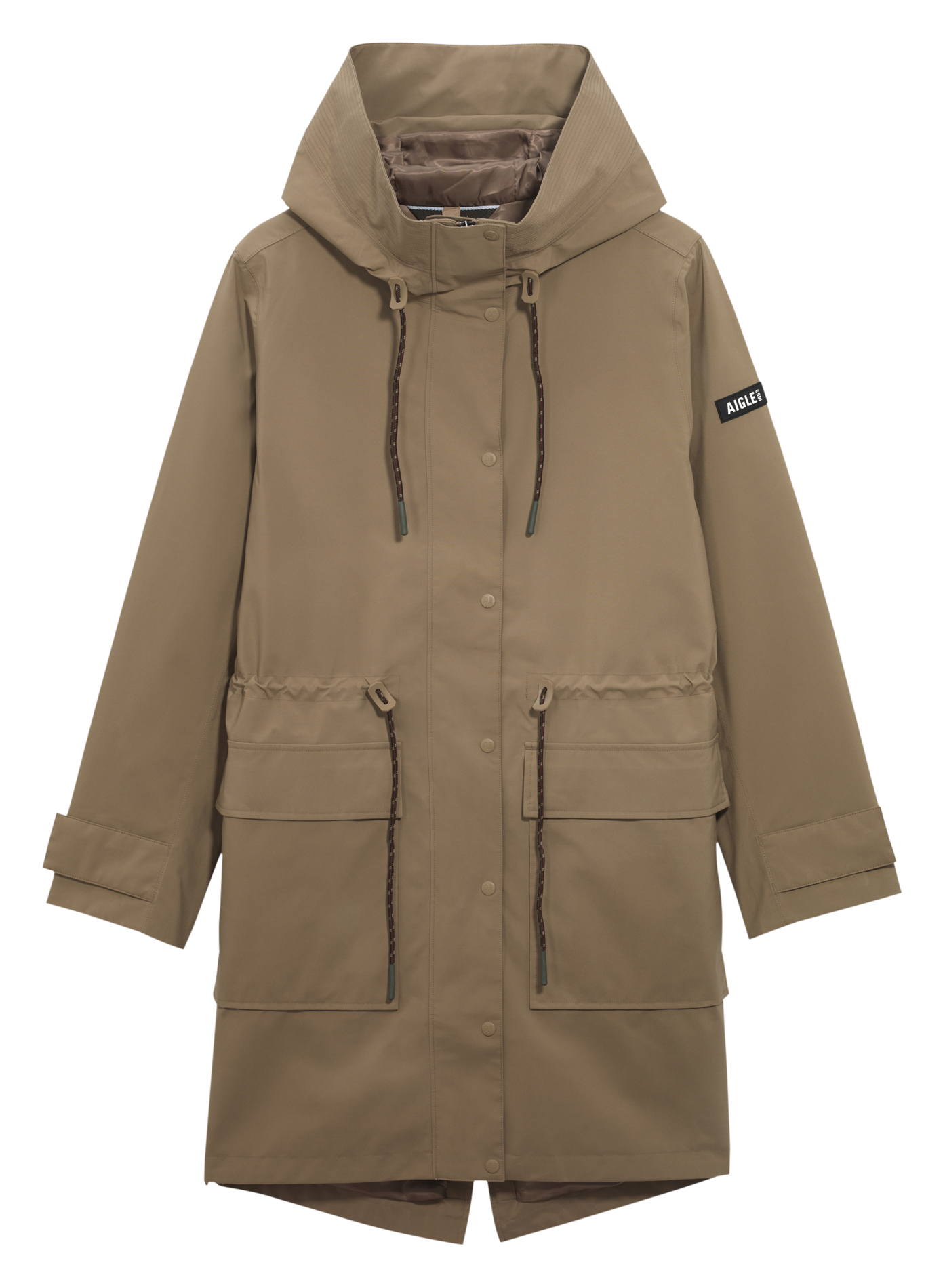 Fijne parka met capuchon AIGLE Beige
