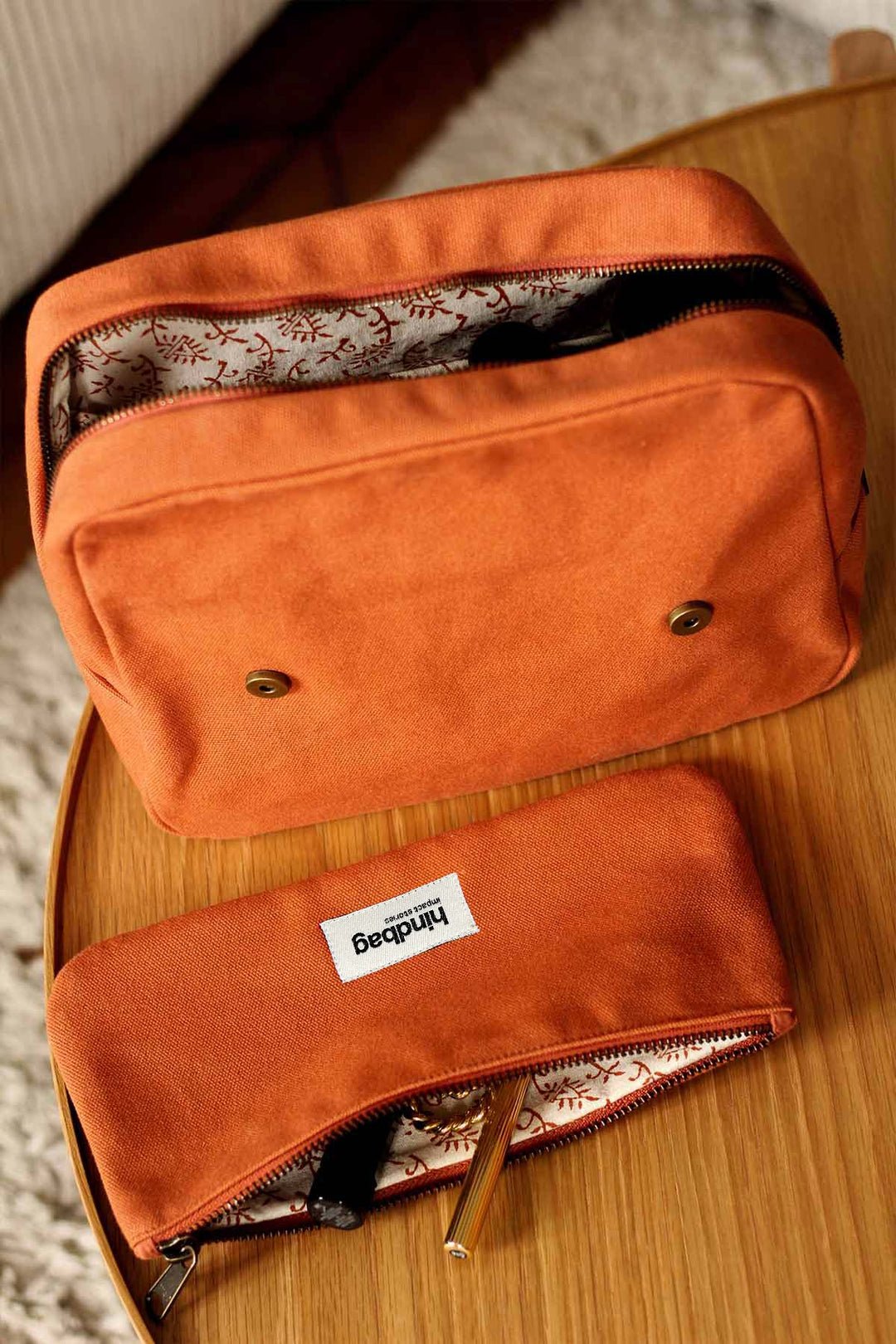 Cotton toiletry bag HINDBAG Orange