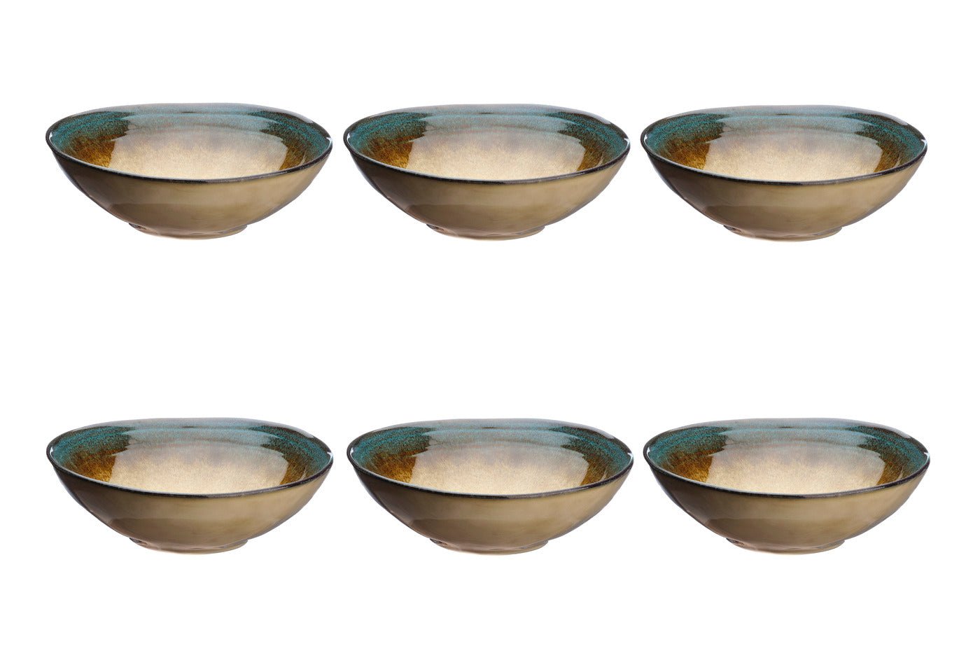 Island bowl ø20cm - 6 pieces - land & sea BJORN Brown