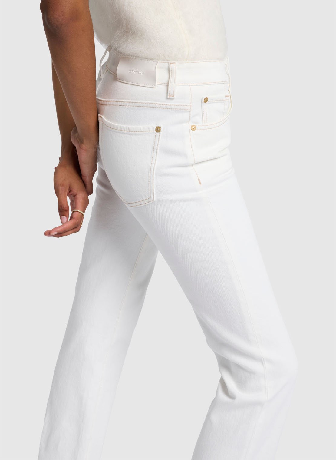 7 for all mankind JSIYD520MYMILKWHITE 関税送料込 Cotton-blend straight jeans White 7 For All Mankind - Women