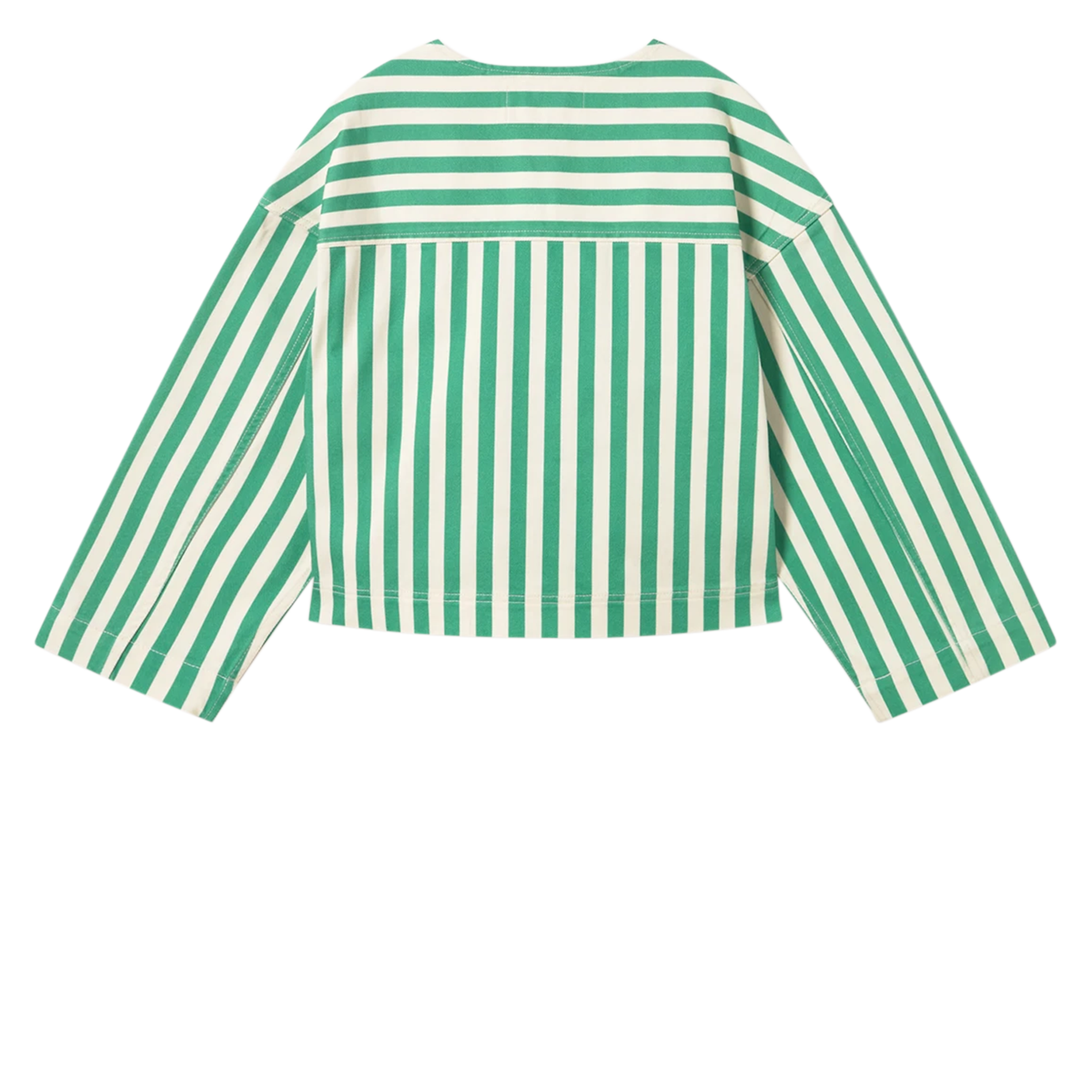 Veste oversize col rond en coton THE TINY BIG SISTER Vert