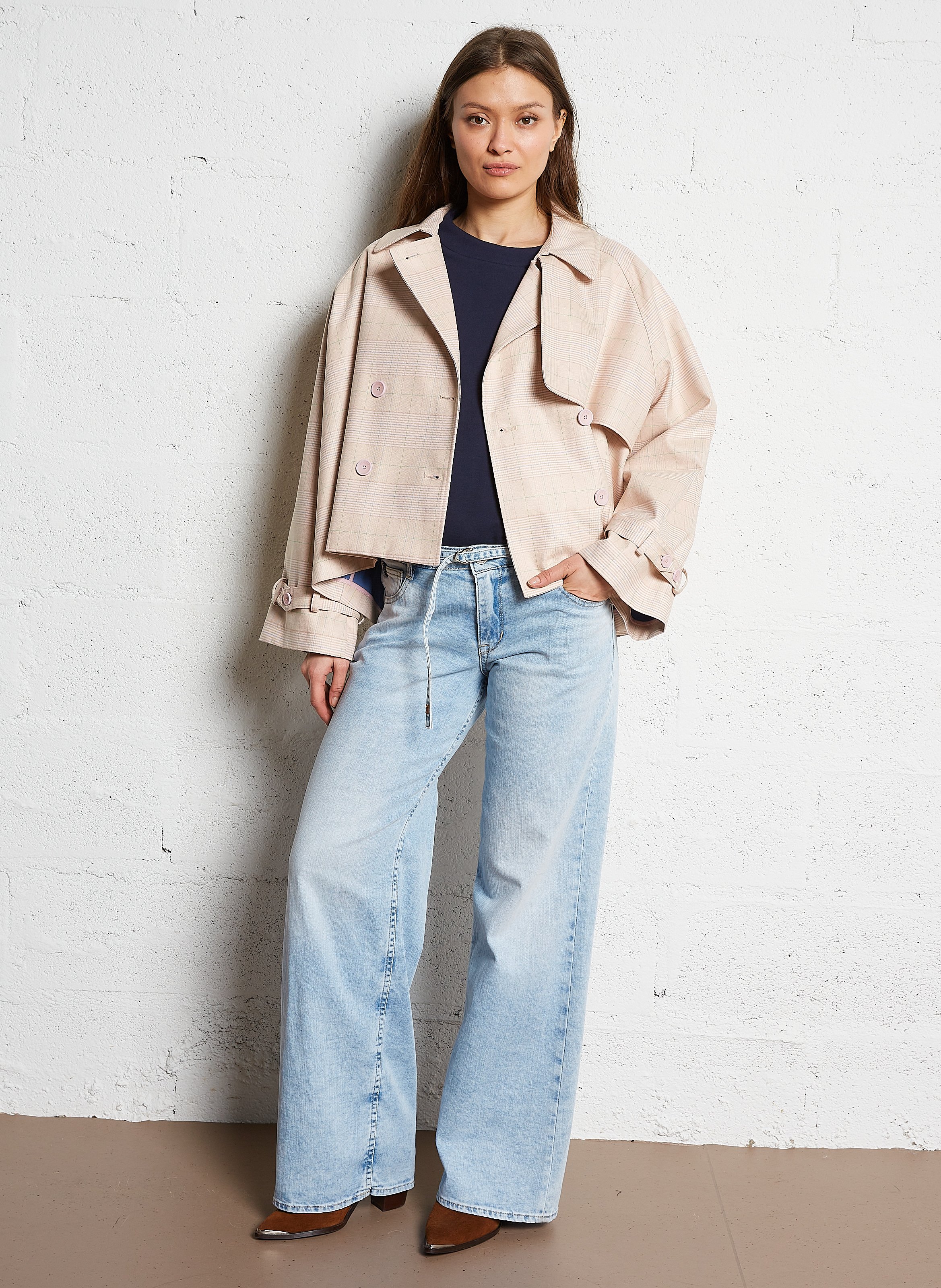 Printed short trench coat IMPERIAL Multicolored