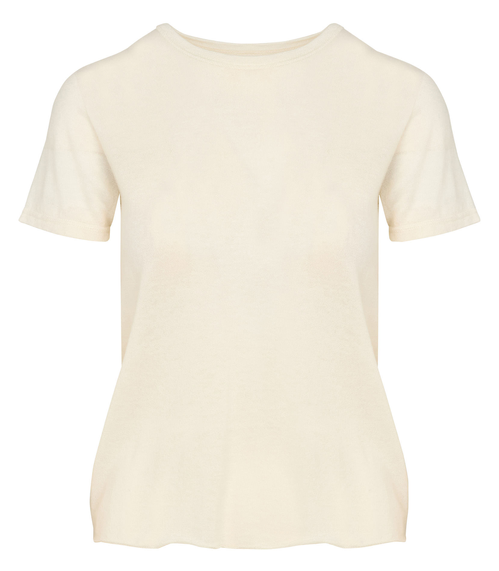 Pull manches courtes en cachemire MAJESTIC FILATURES Beige