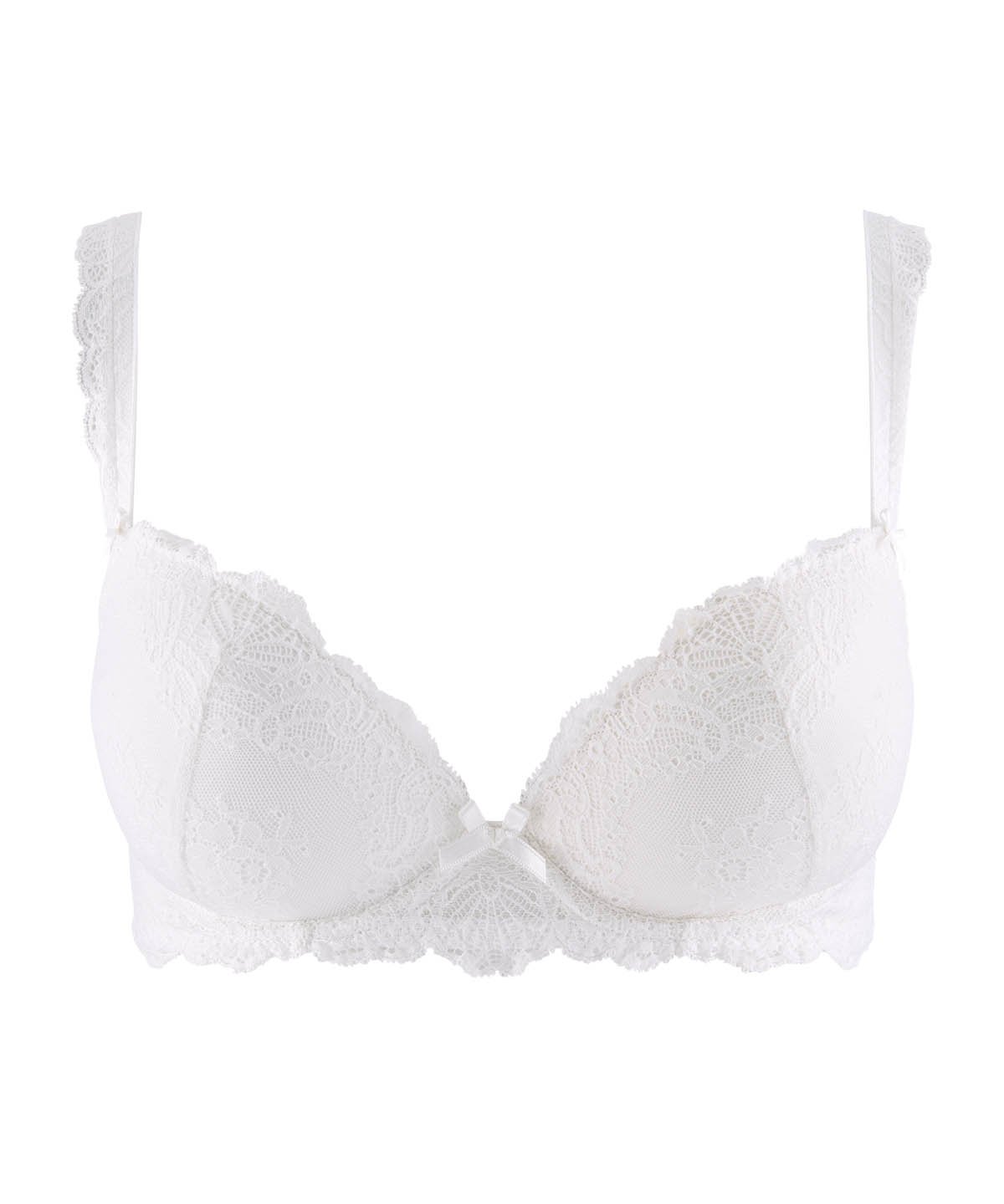 Amour Précieux Diamant black  push-up shell bra AUBADE White