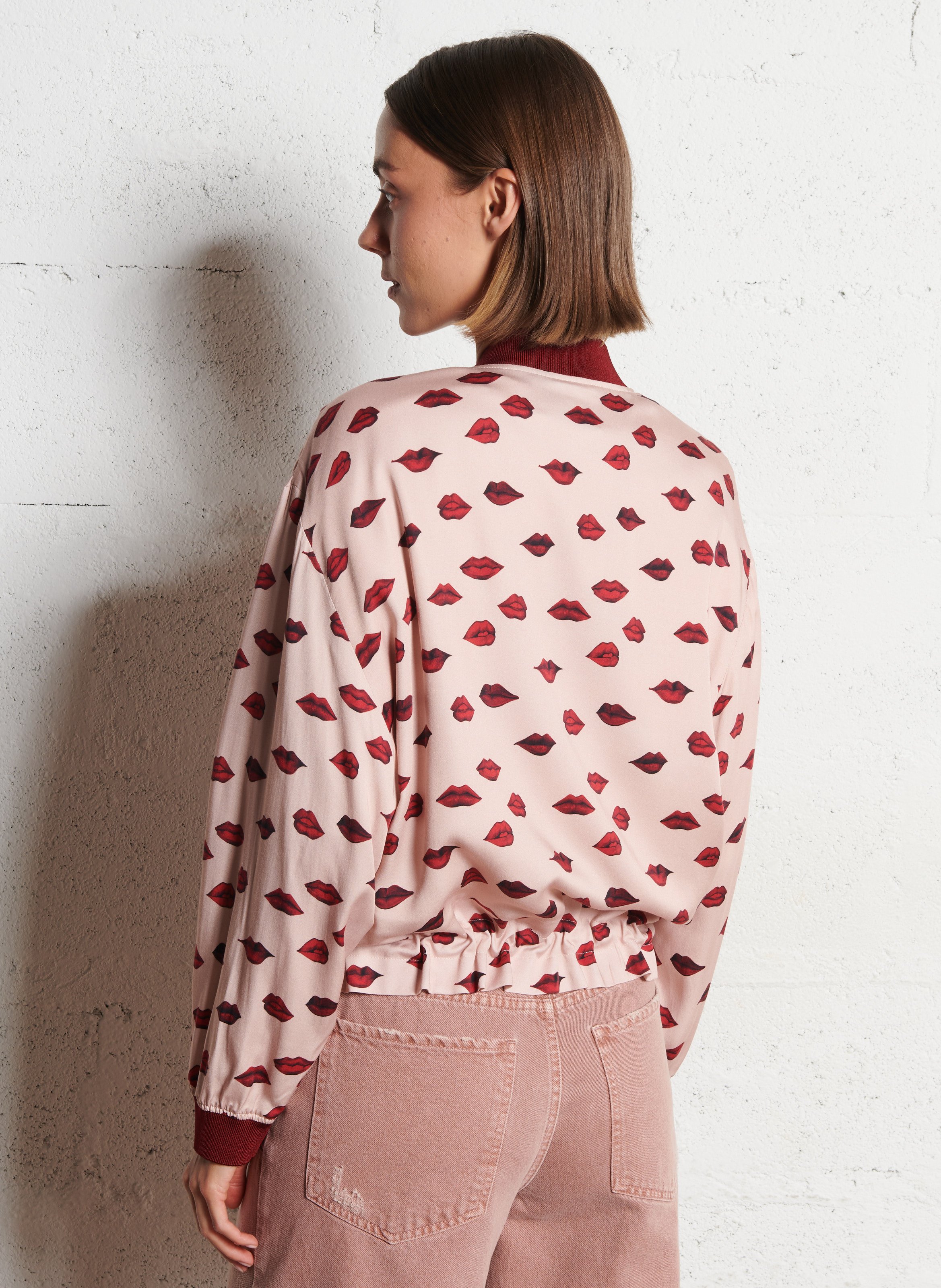 Printed straight jacket IKKS Pink