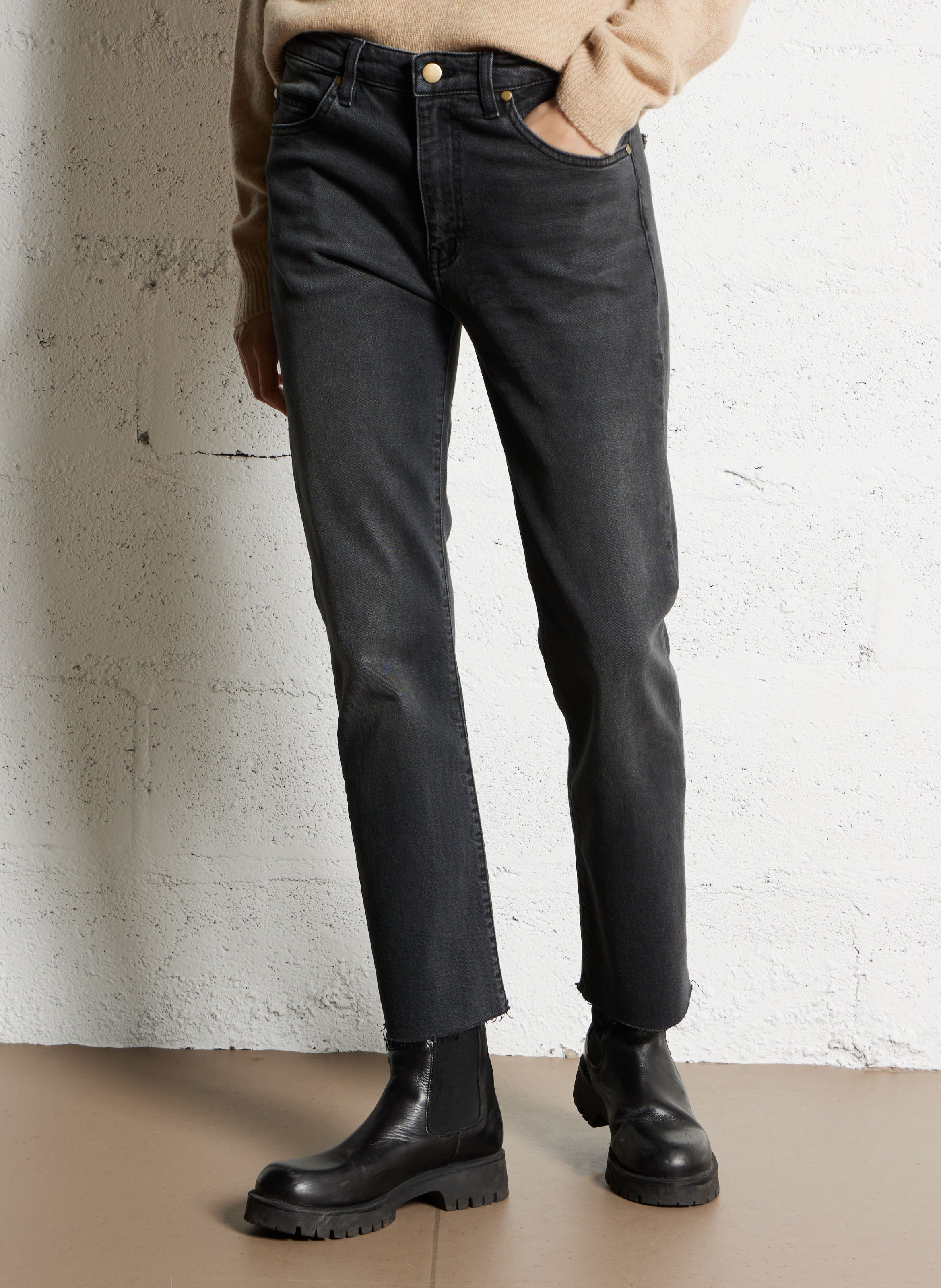 Rechte jeans - katoenblend ACQUAVERDE Grijs