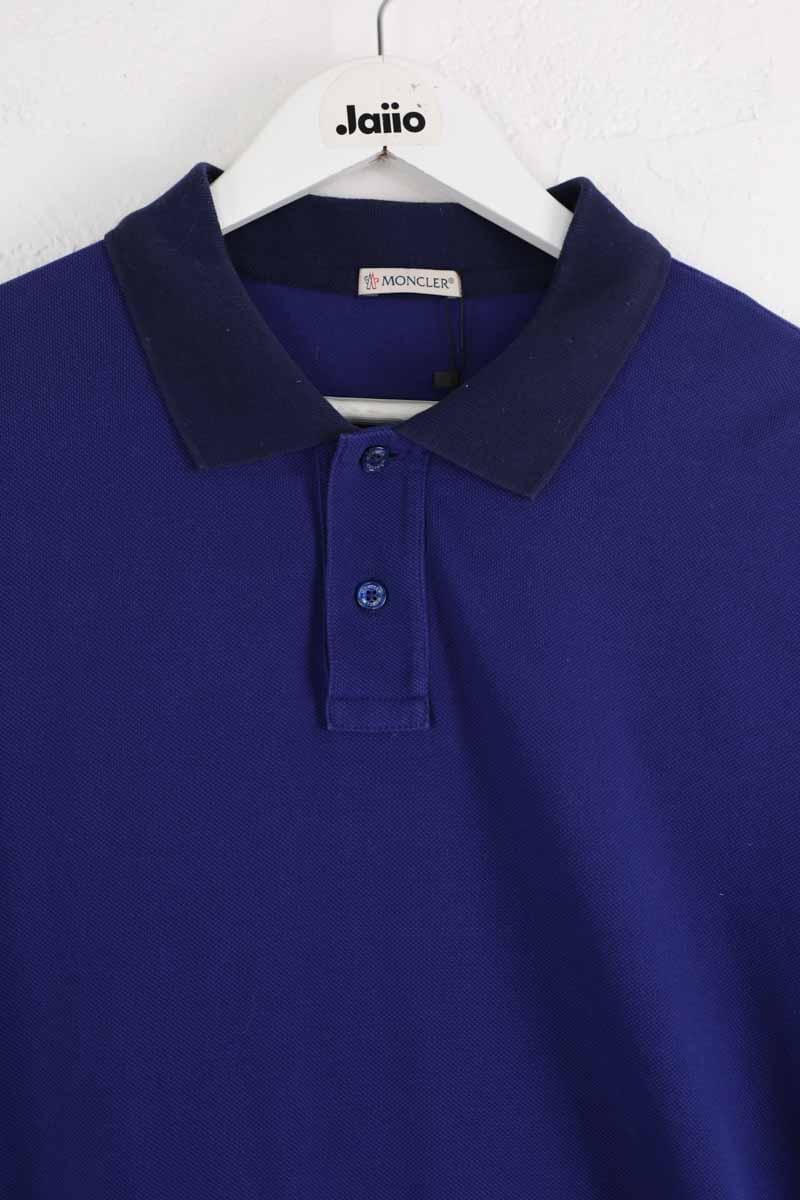 Cotton polo MONCLER - Seconde Main Blue