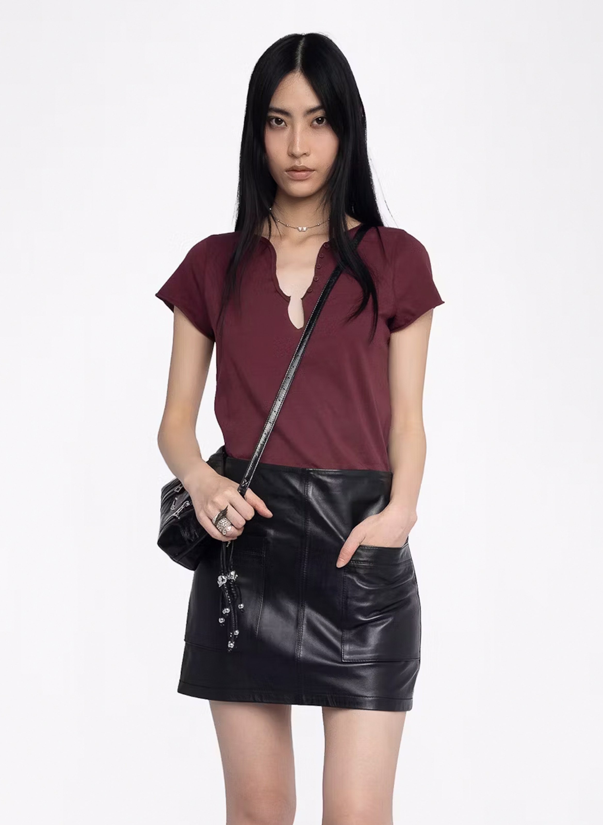 Tee-shirt droit en coton ZADIG&VOLTAIRE Violet