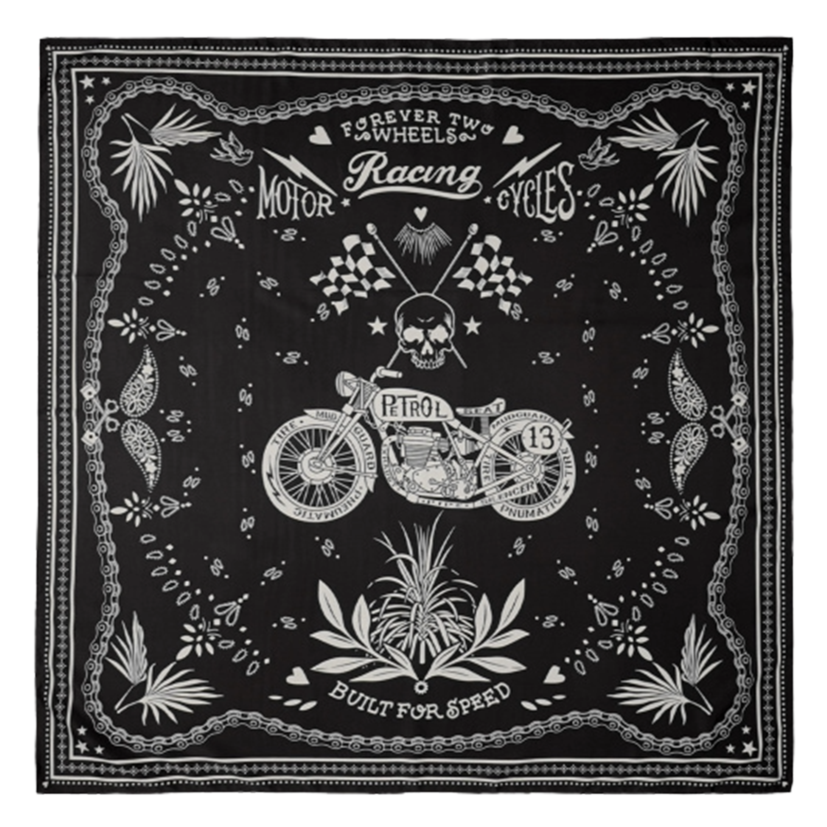 Foulard imprimé WILD Noir