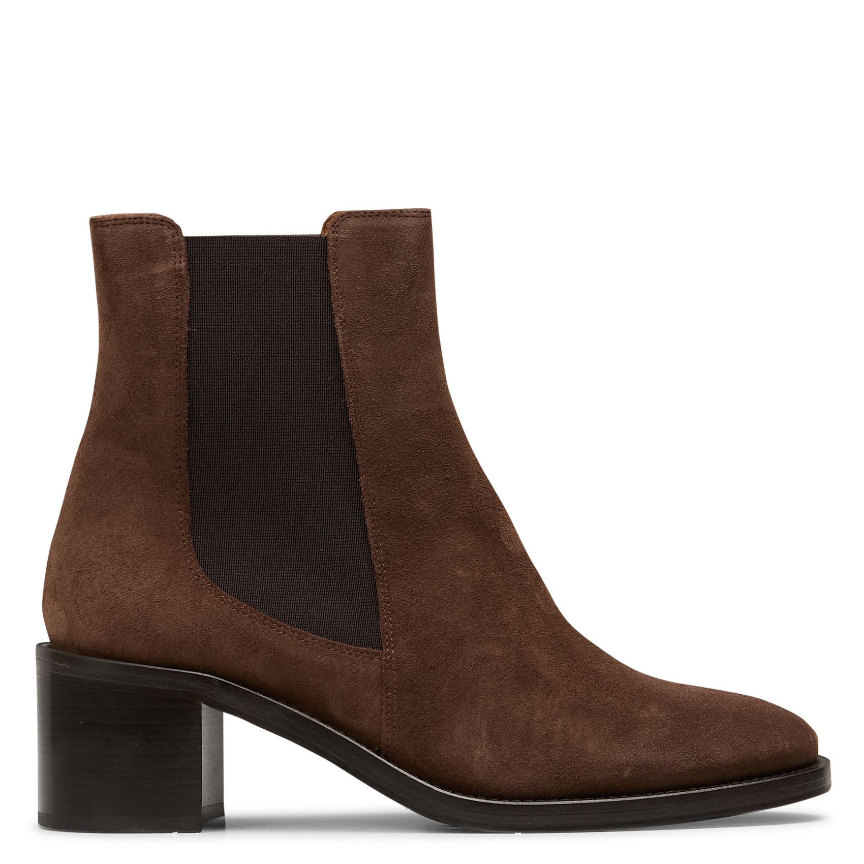 Bottines à talons en cuir RIVECOUR Marron