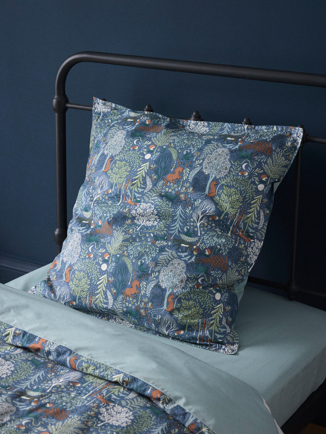 "Axel" cotton percale pillowcase CYRILLUS Blue