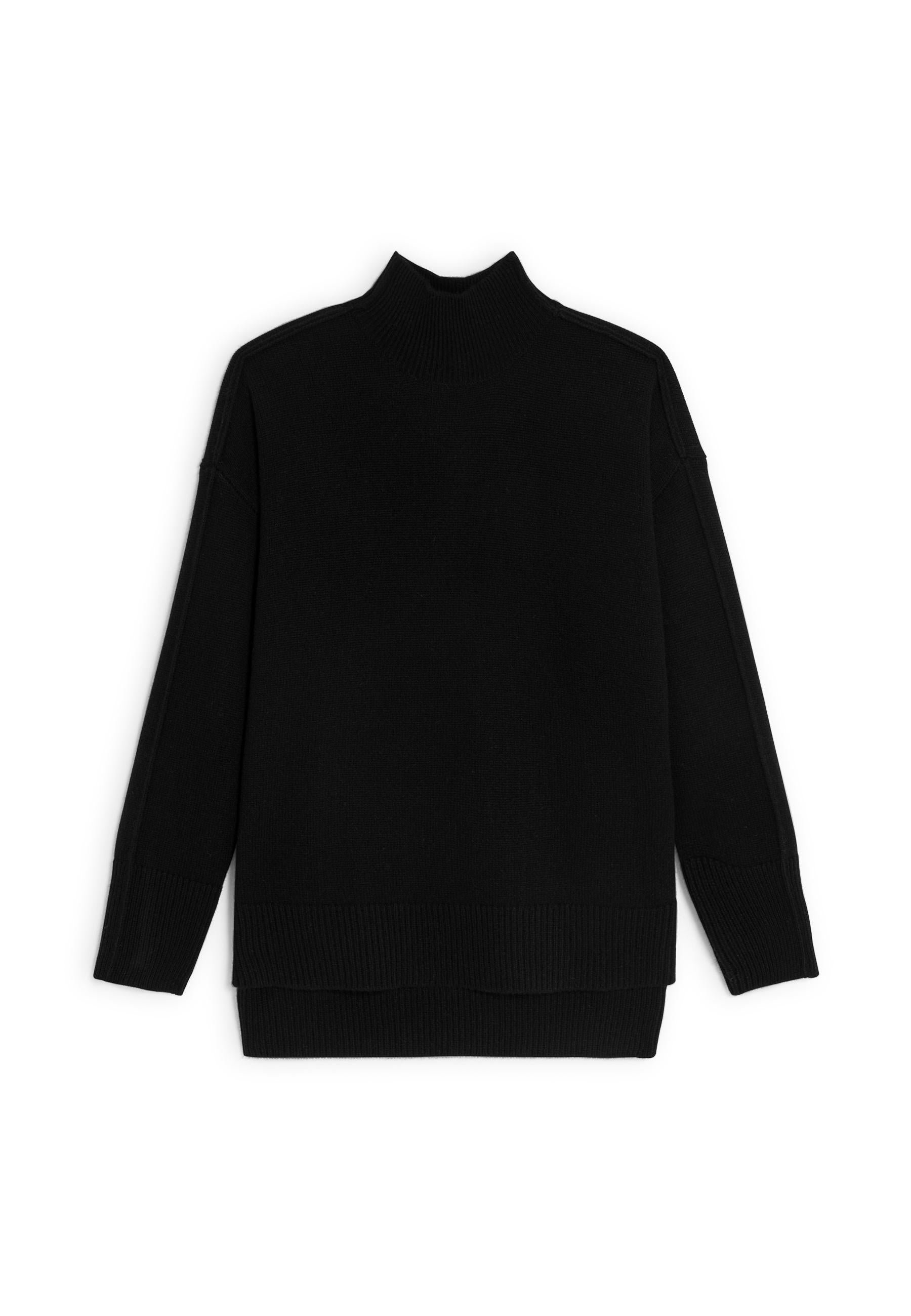Oversized high-neck cashmere sweater RODIER Black