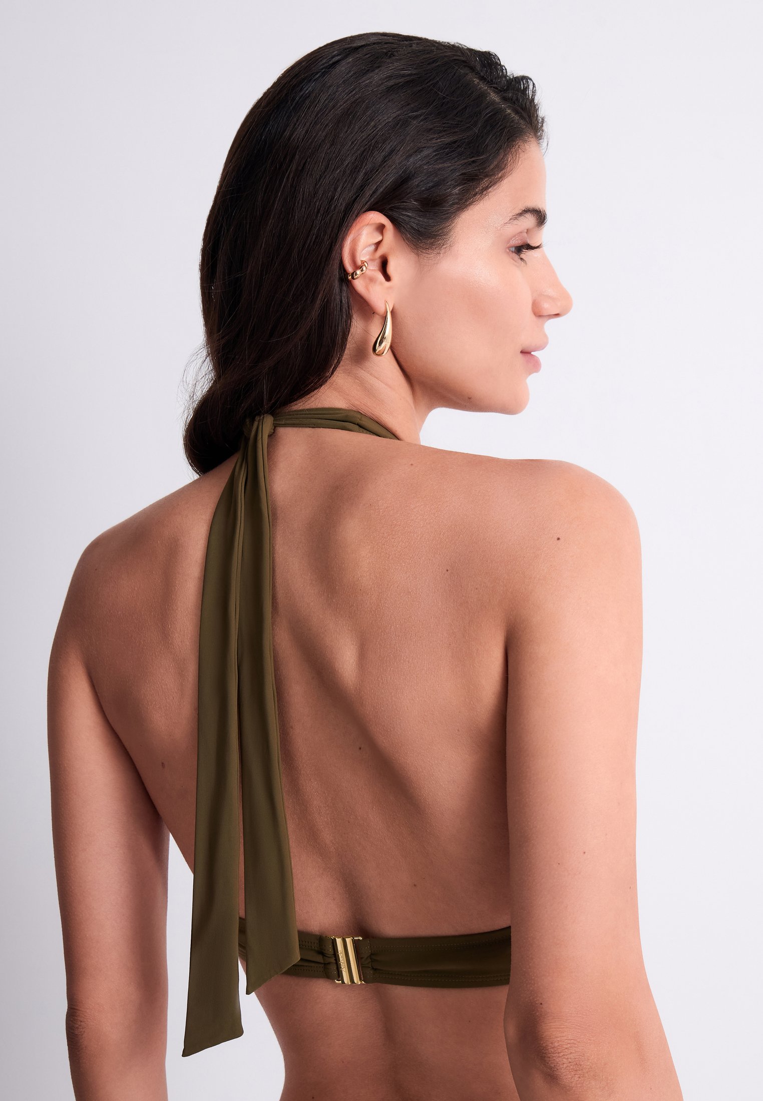 Haut de maillot de bain push-up coques Vert