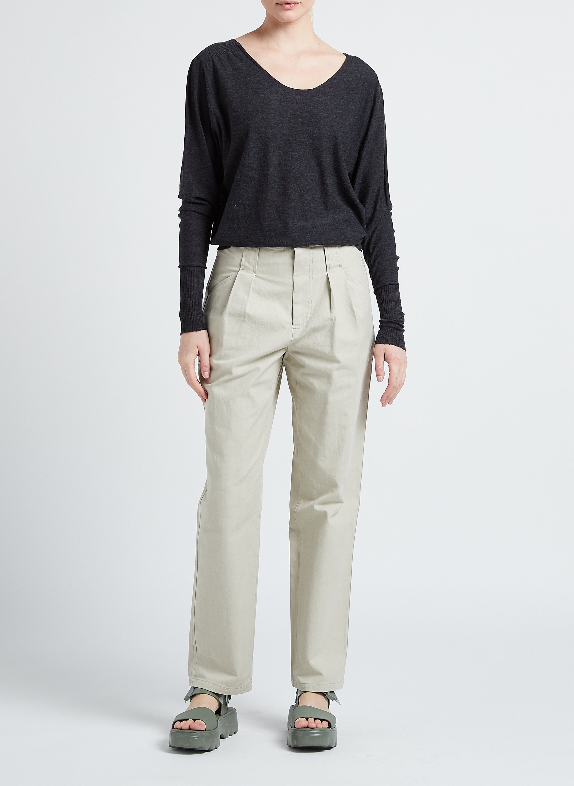 Weite Hose aus Bio-Baumwolle HUMANOID Grau