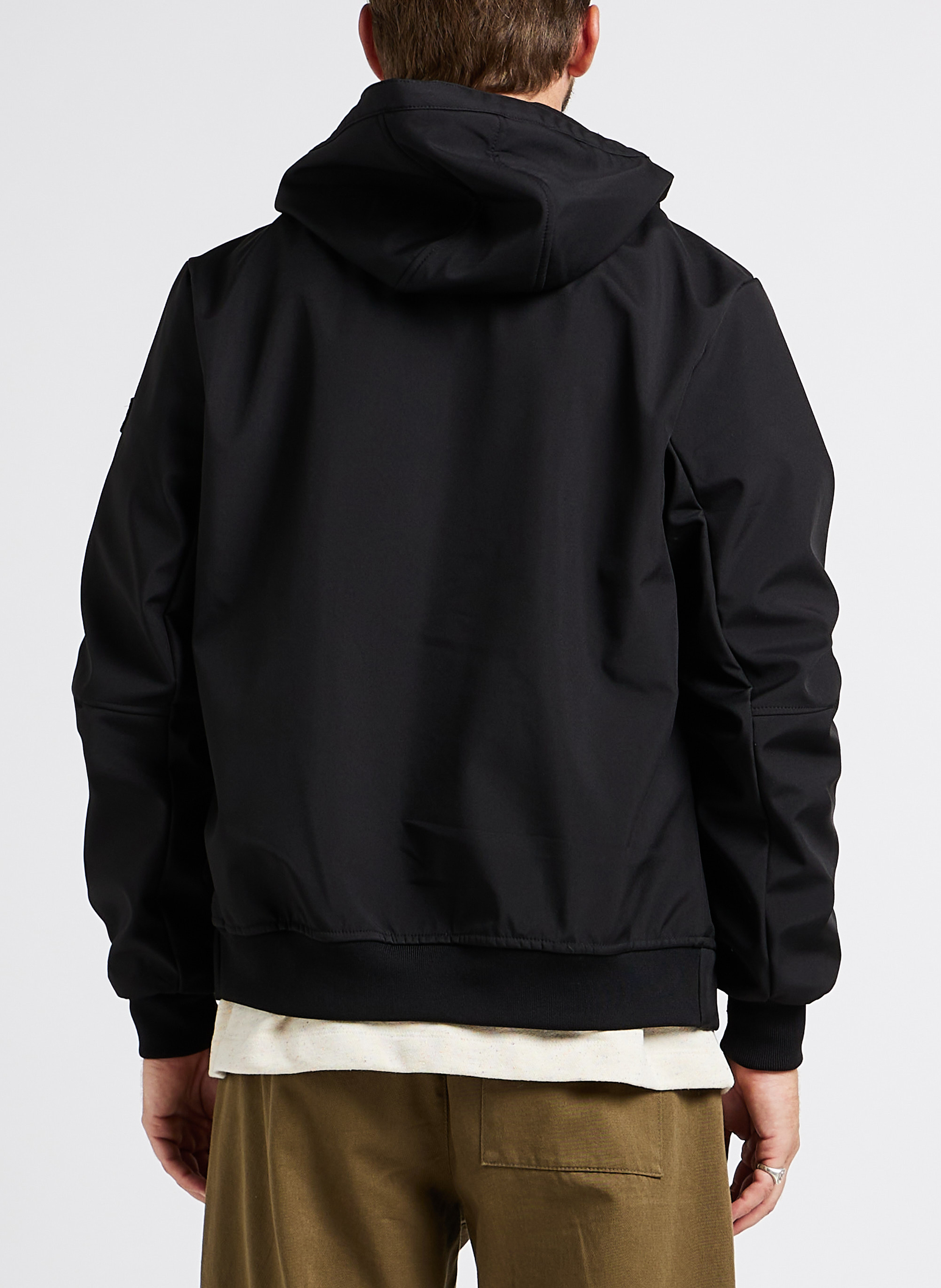 Gerade geschnittene Kapuzenjacke SCHOTT Schwarz