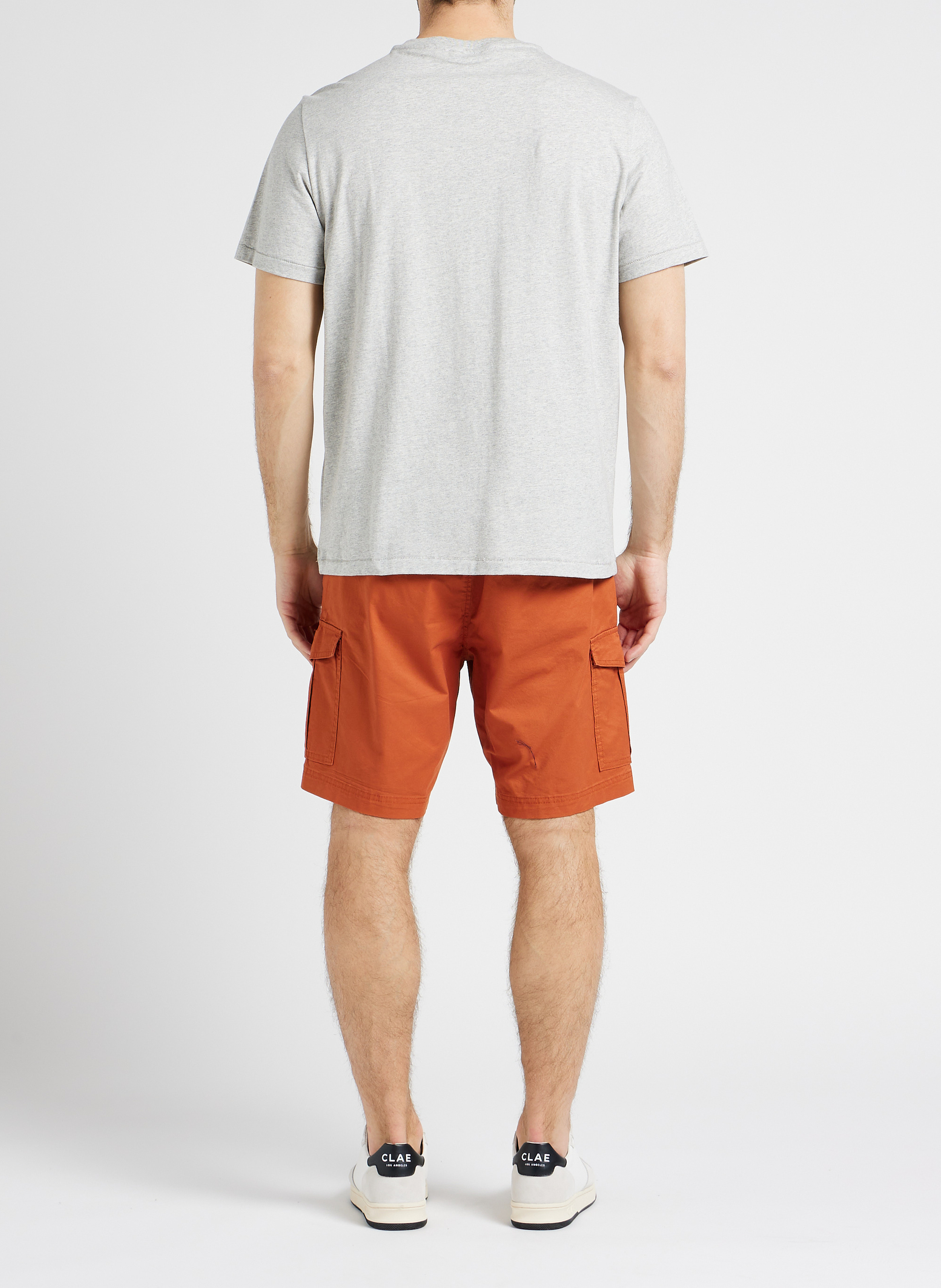 Gerade geschnittene Bermudashorts aus Bio-Baumwoll-Mix SELECTED Orange