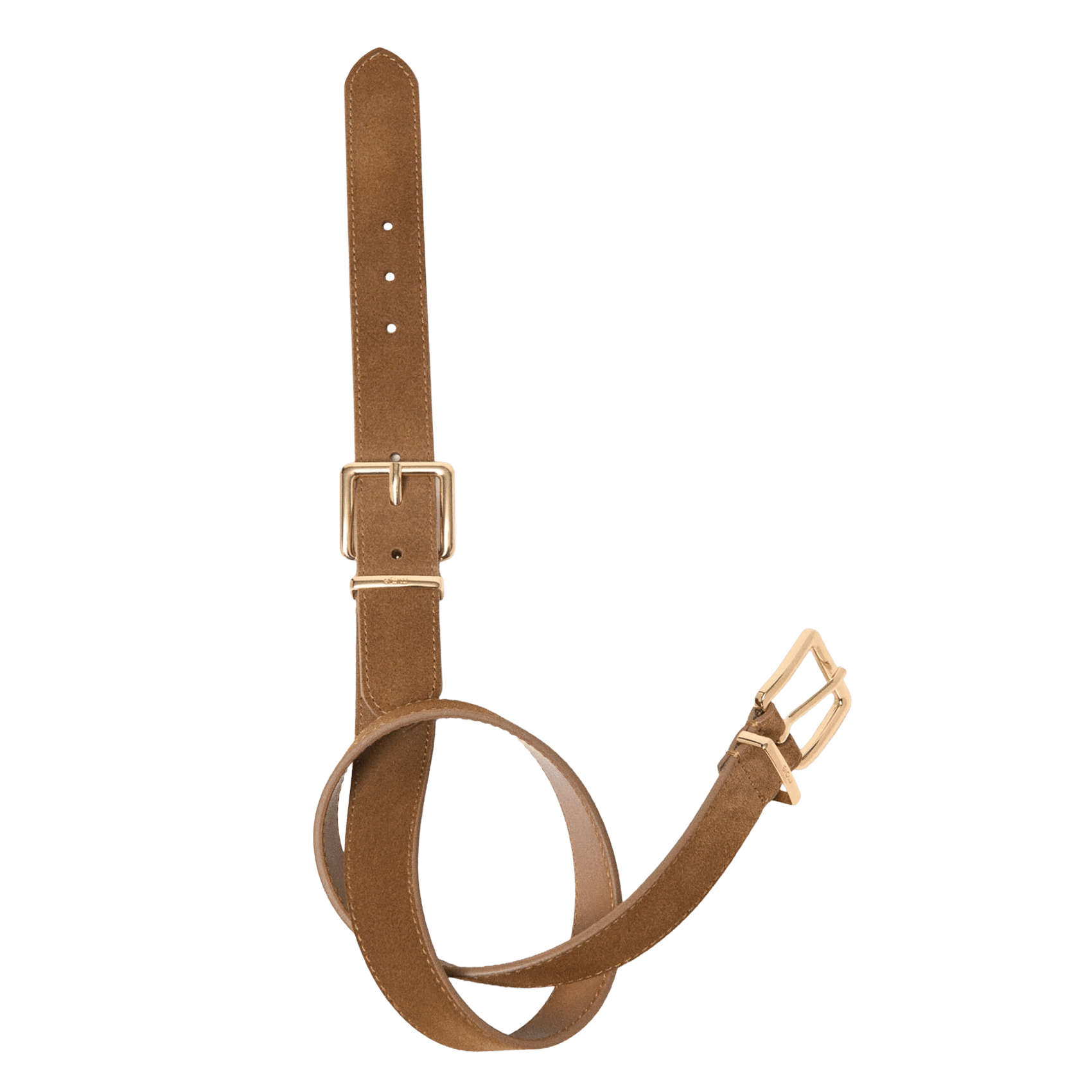 Belt with double leather buckles MAJE Beige
