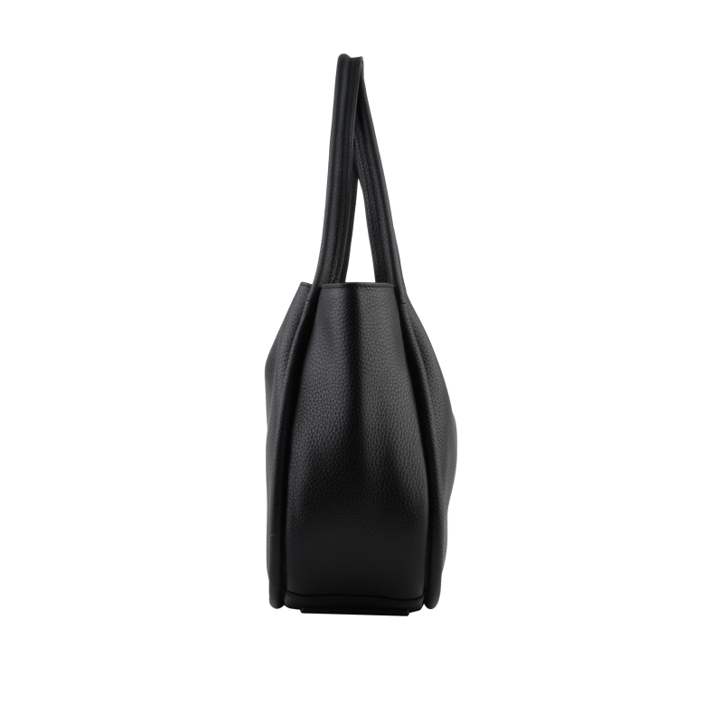 Sac porté épaule en cuir de vachette POURCHET Noir