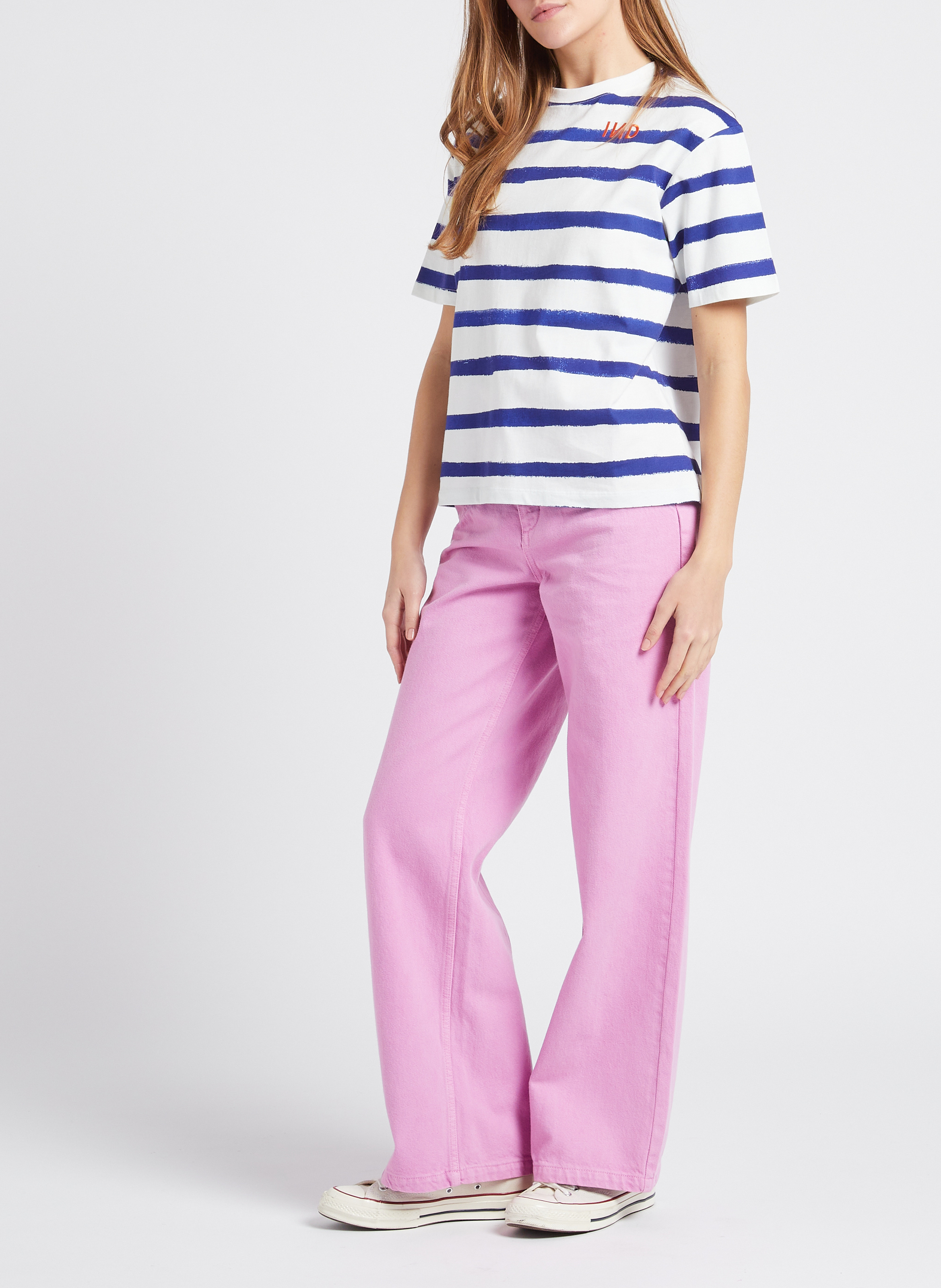 Tee-shirt rayé en coton bio INDEE Bleu