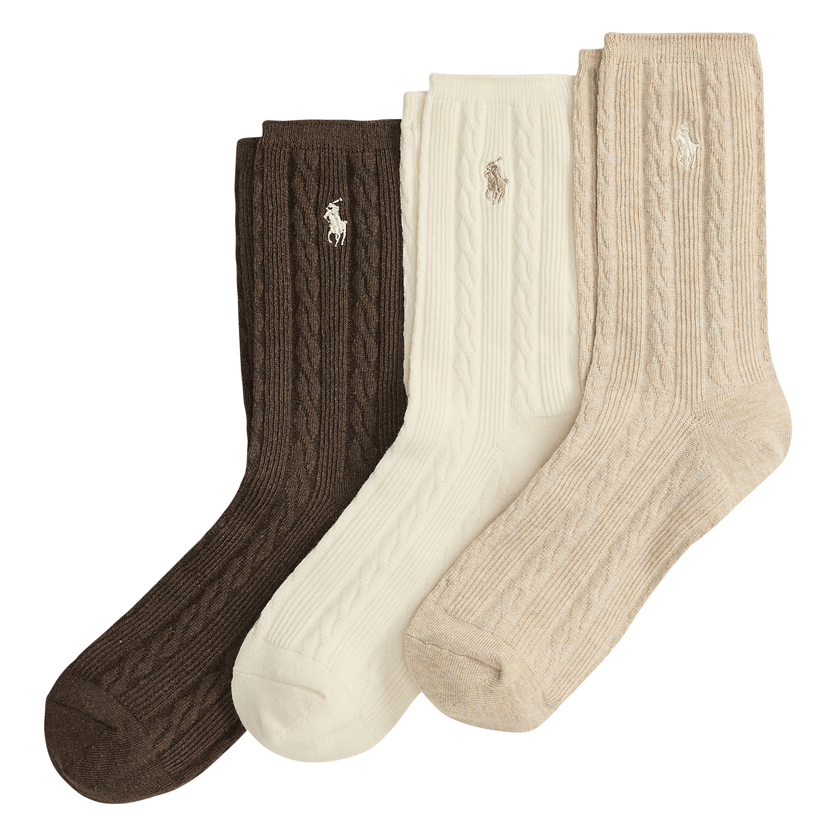 3 Paar geflochtene Socken POLO RALPH LAUREN Weiss