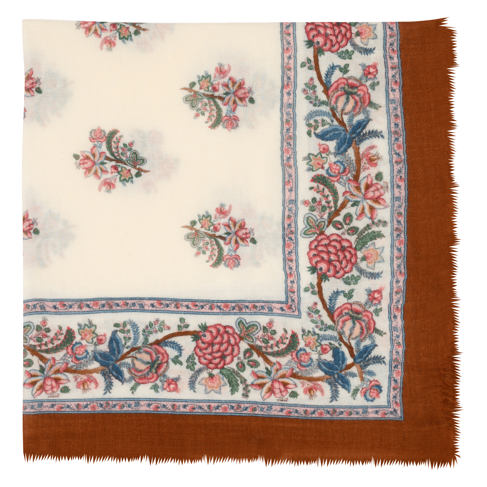 Bedrucktes quadratisches Tuch aus Wolle LOUISE MISHA Beige