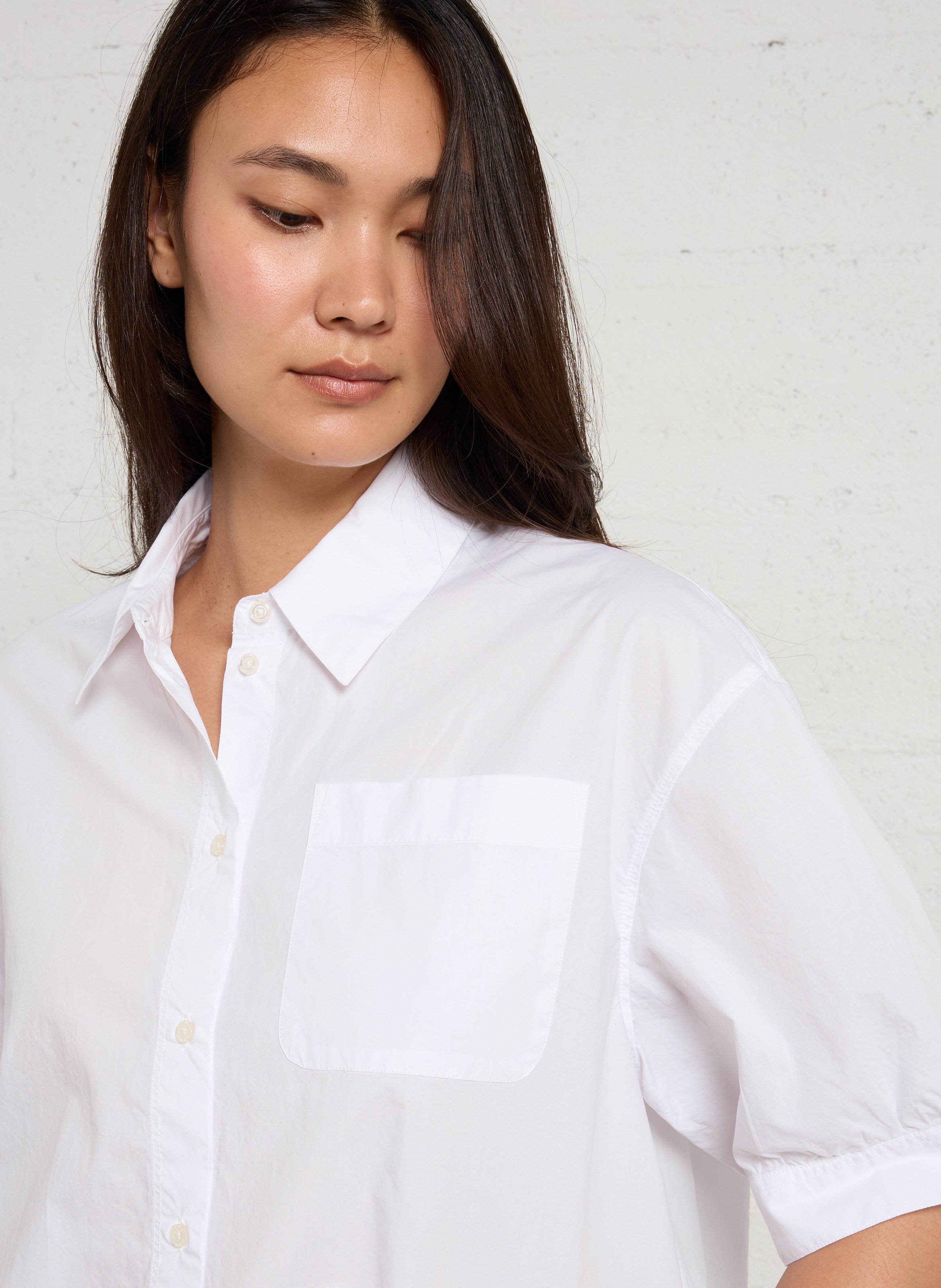 Cotton shirt with classic collar BENSIMON White