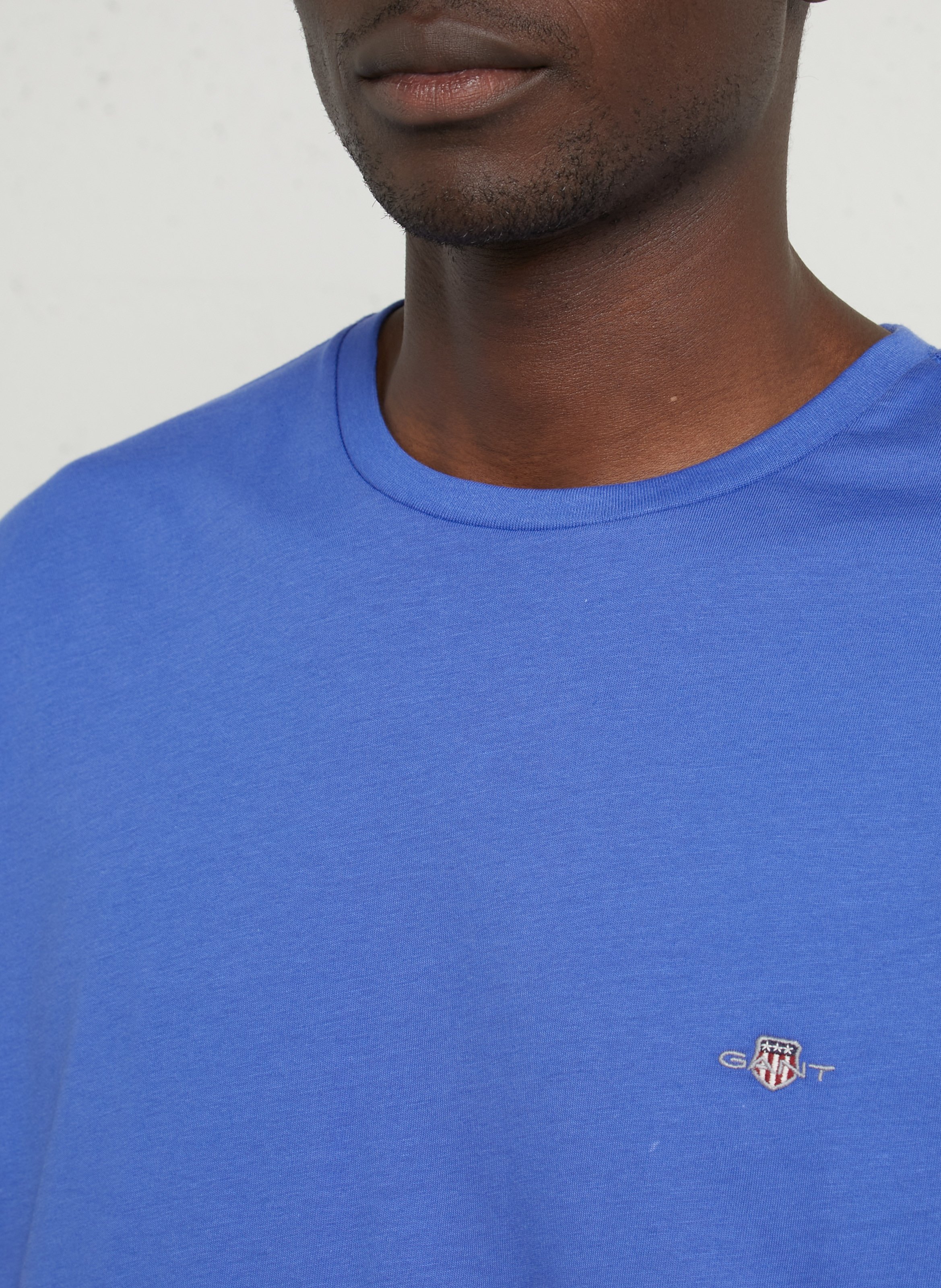 Round-neck cotton T-shirt GANT Blue