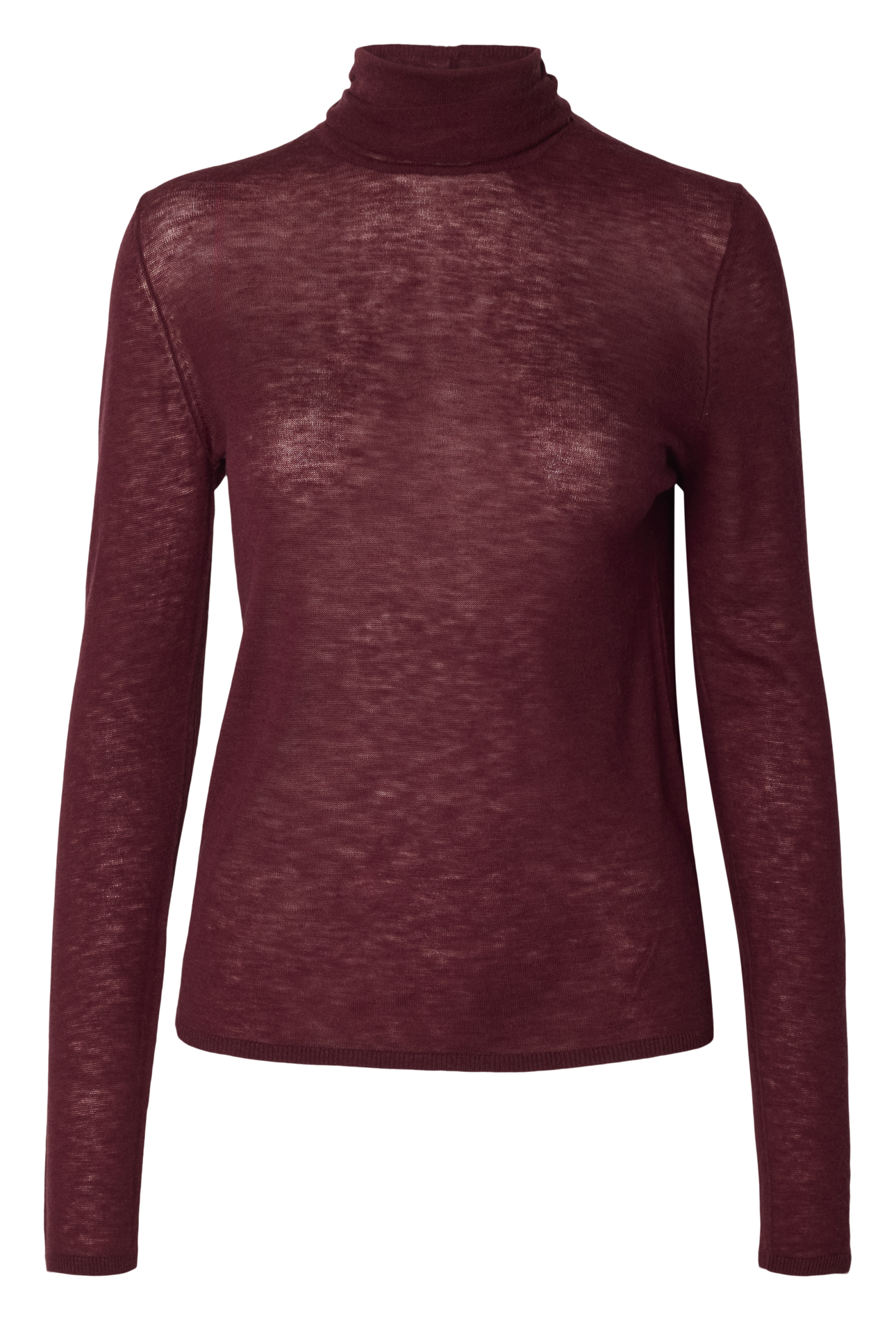 Tee-shirt col roulé uni en laine | Prune SELECTED Femme