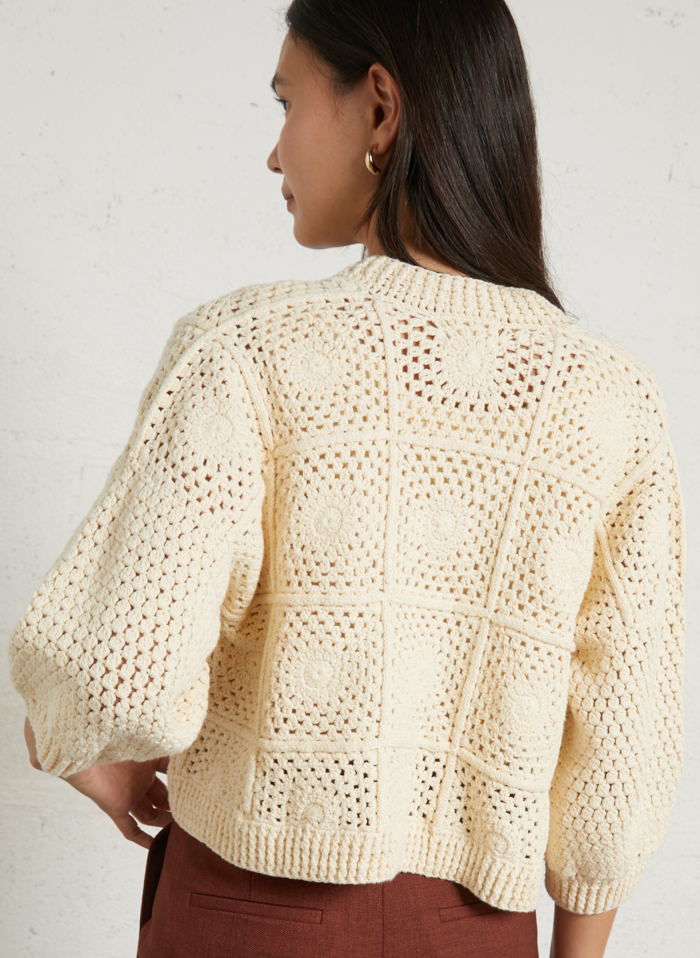 Gehaakt vest MAISON 123 Beige