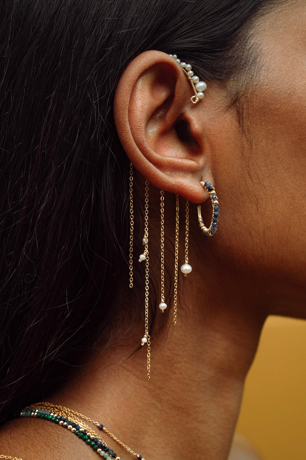 Frida medium hoop earrings | Black YAY Women