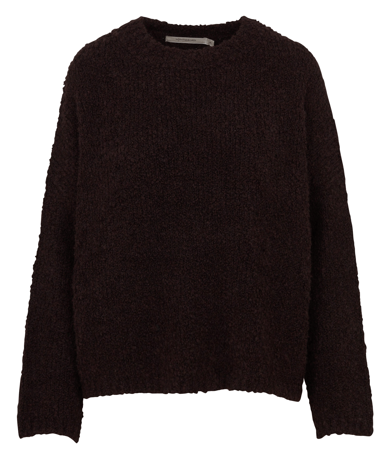 Pull oversize en laine mélangé LA FEE MARABOUTEE Marron