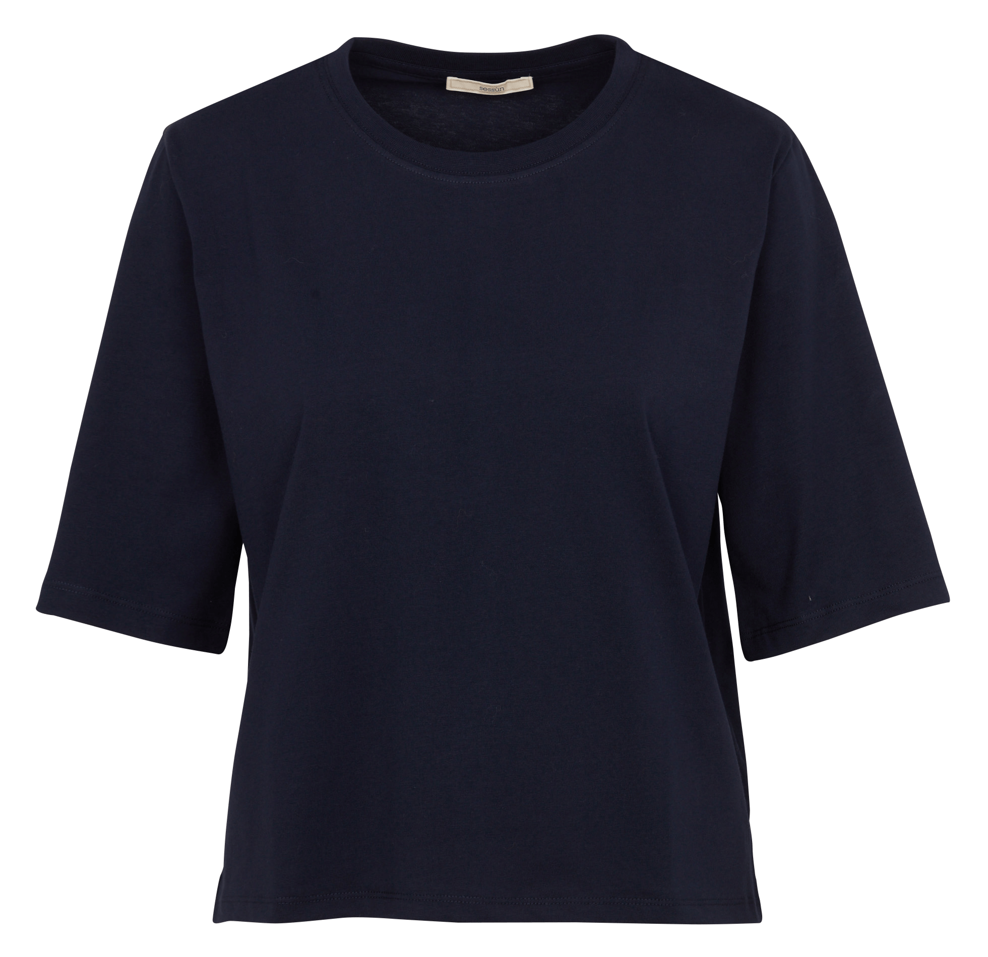 Round-neck loose-fit cotton t-shirt SESSUN Blue