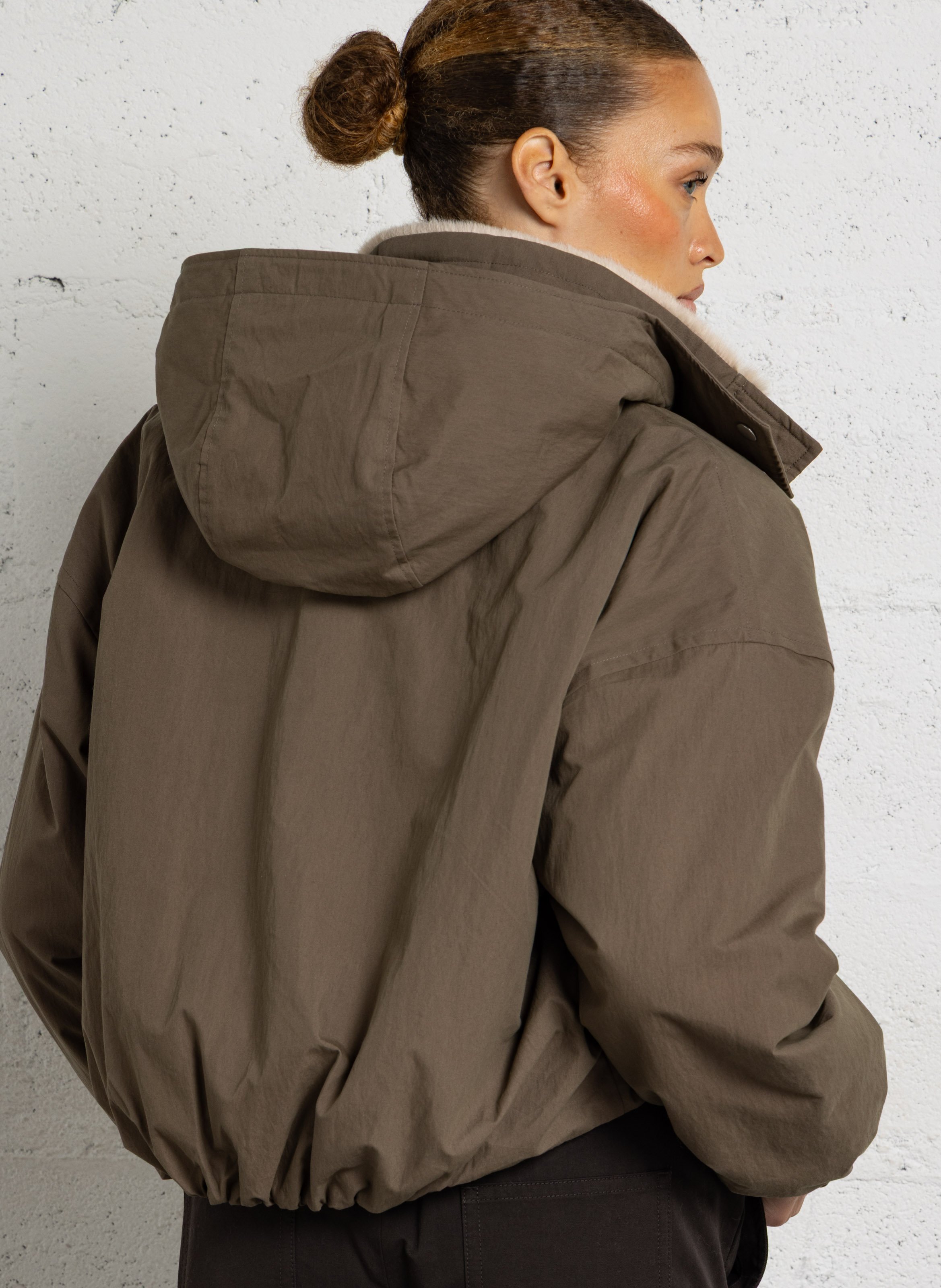 Weiter Baumwollmantel BELLEROSE Khaki