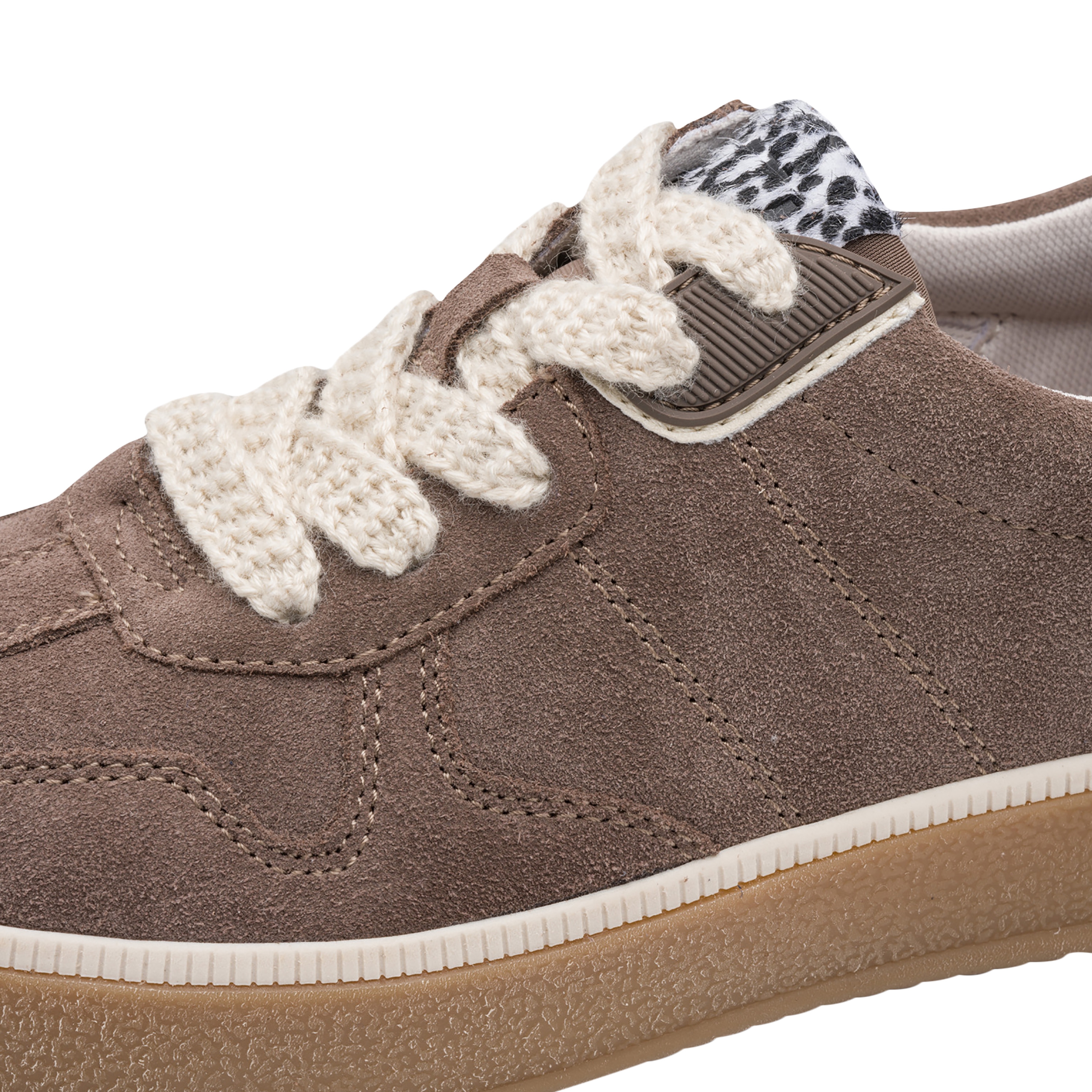 Leather trainers TAMARIS Grey