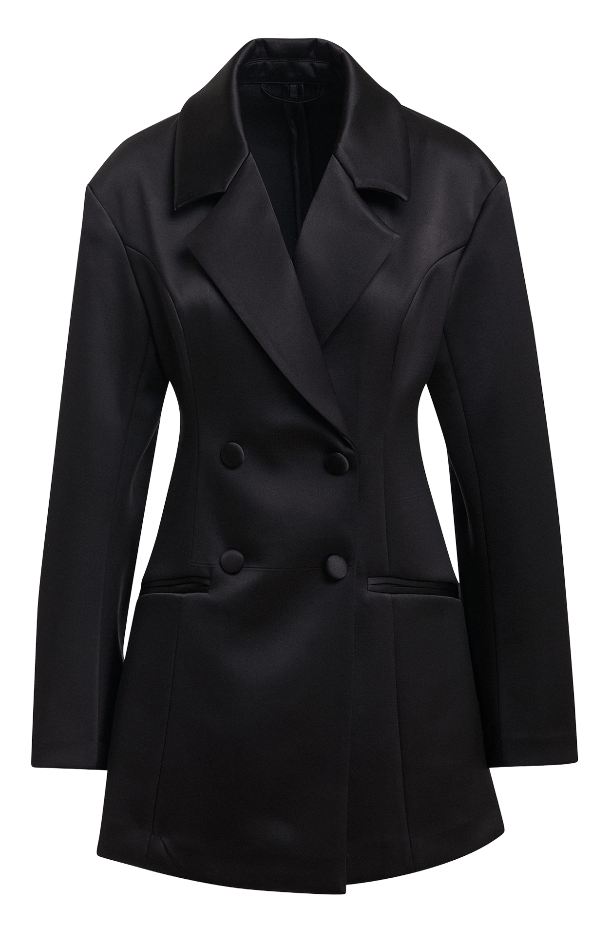 Robe courte ceinturée satinée ESSENTIEL ANTWERP Noir