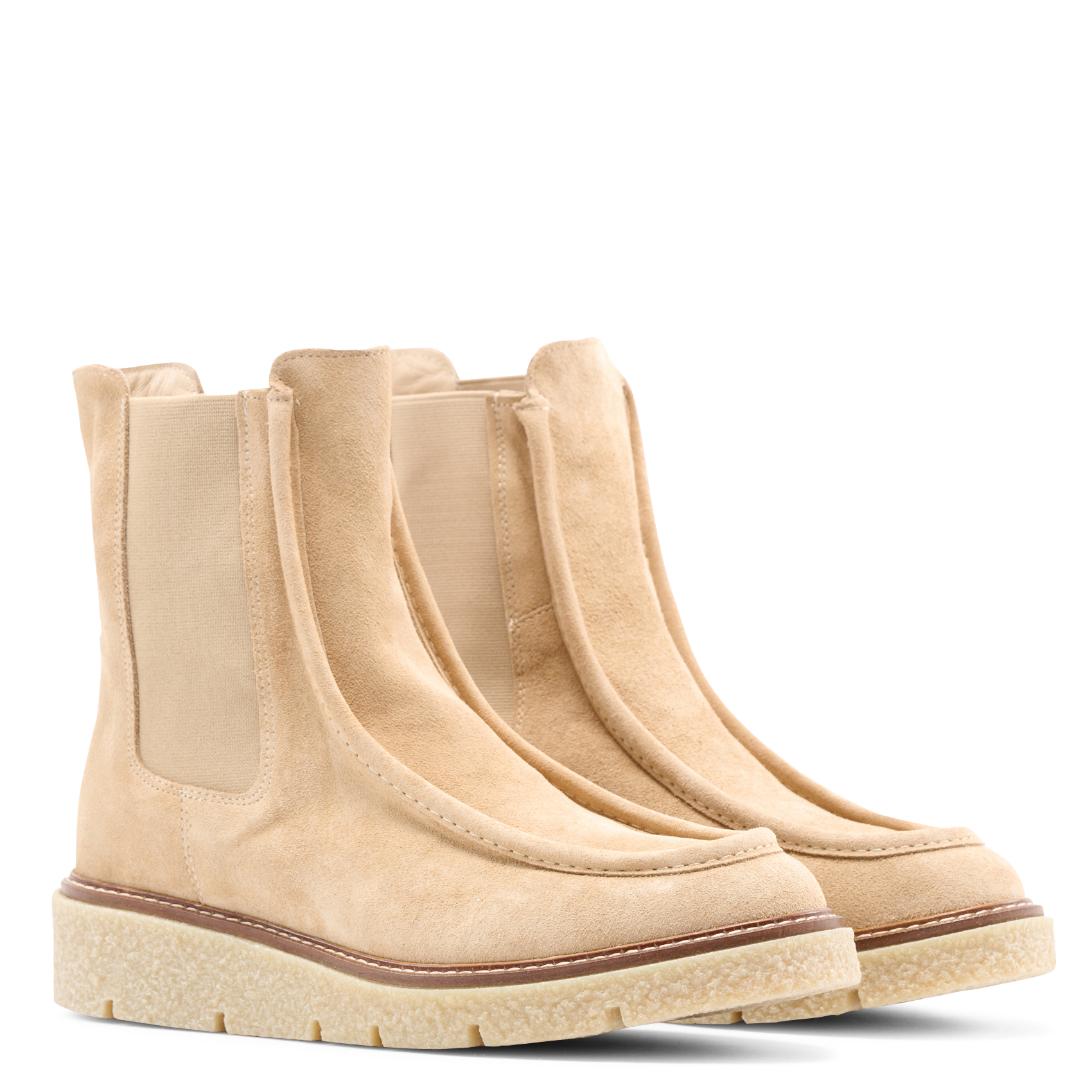 Suede leather ankle boots MELLOW YELLOW Beige
