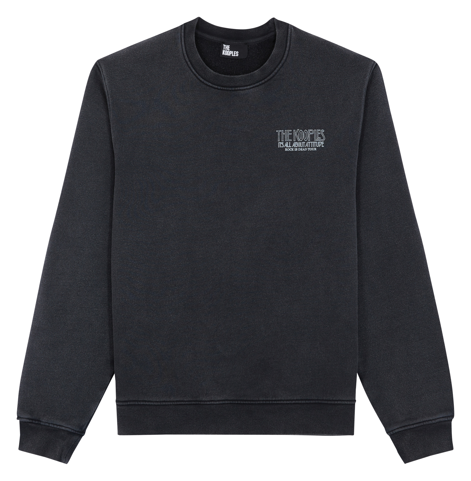 Katoenen sweater met ronde hals en verwassen effect THE KOOPLES Blauw