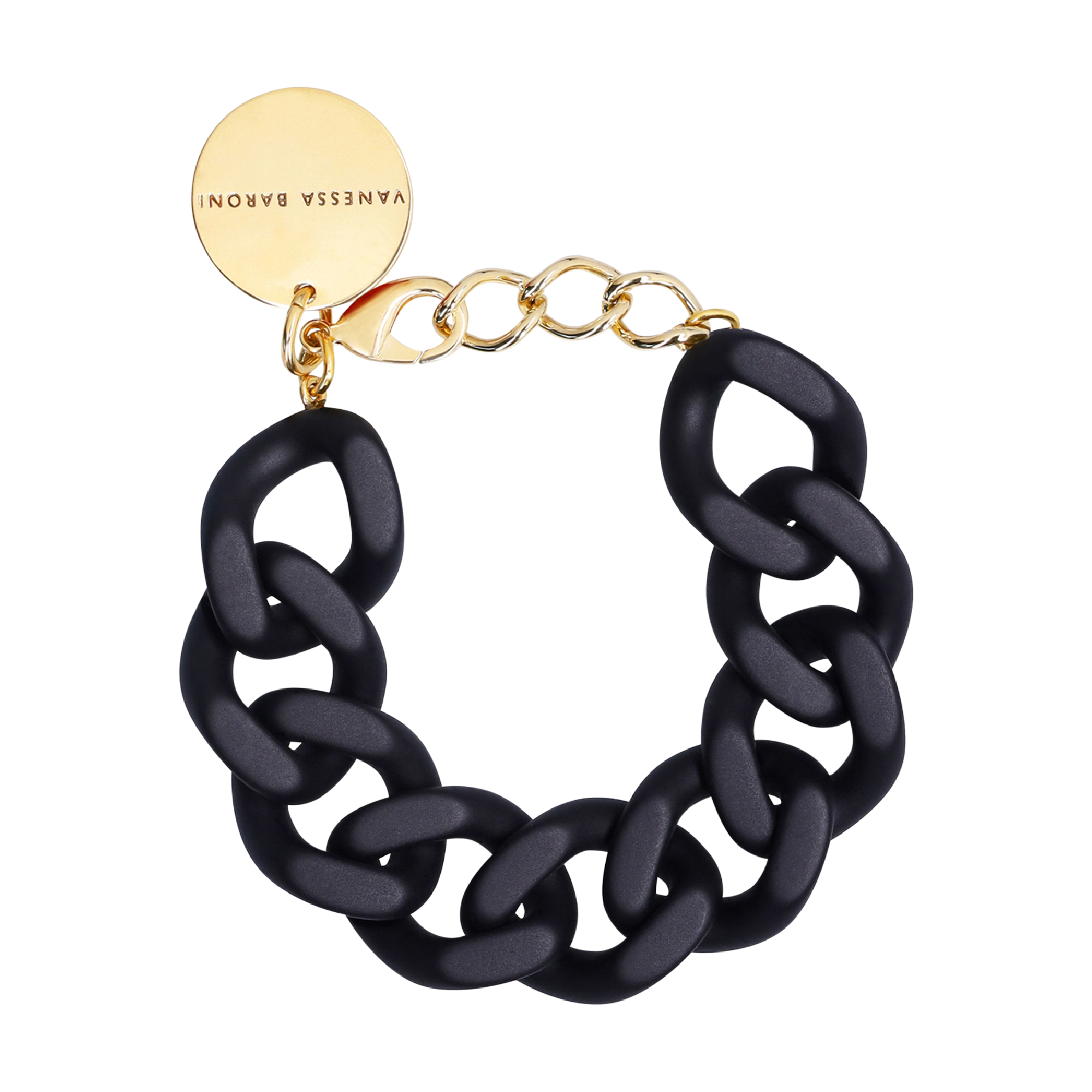 Armband mit flachen Gliedern VANESSA BARONI Schwarz