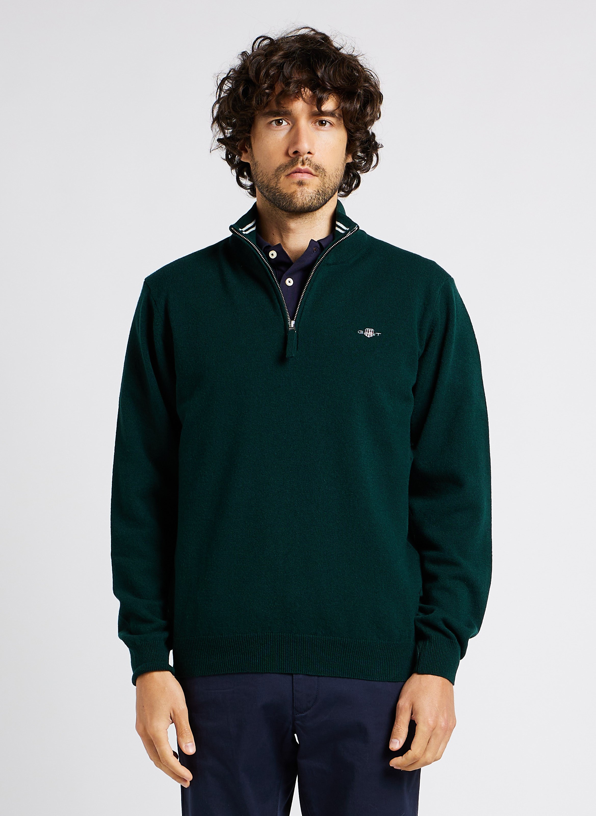 Pull col montant 2025 zippé homme lacoste