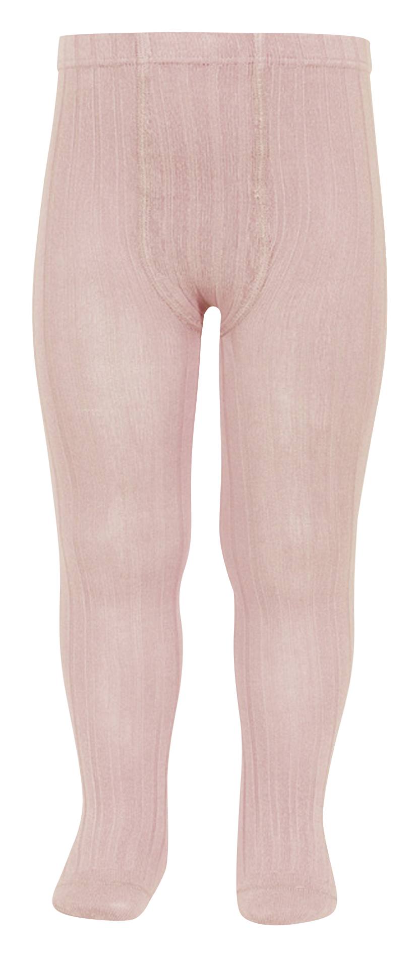 Strumpfhose aus geripptem Baumwoll-Mix  Old rose