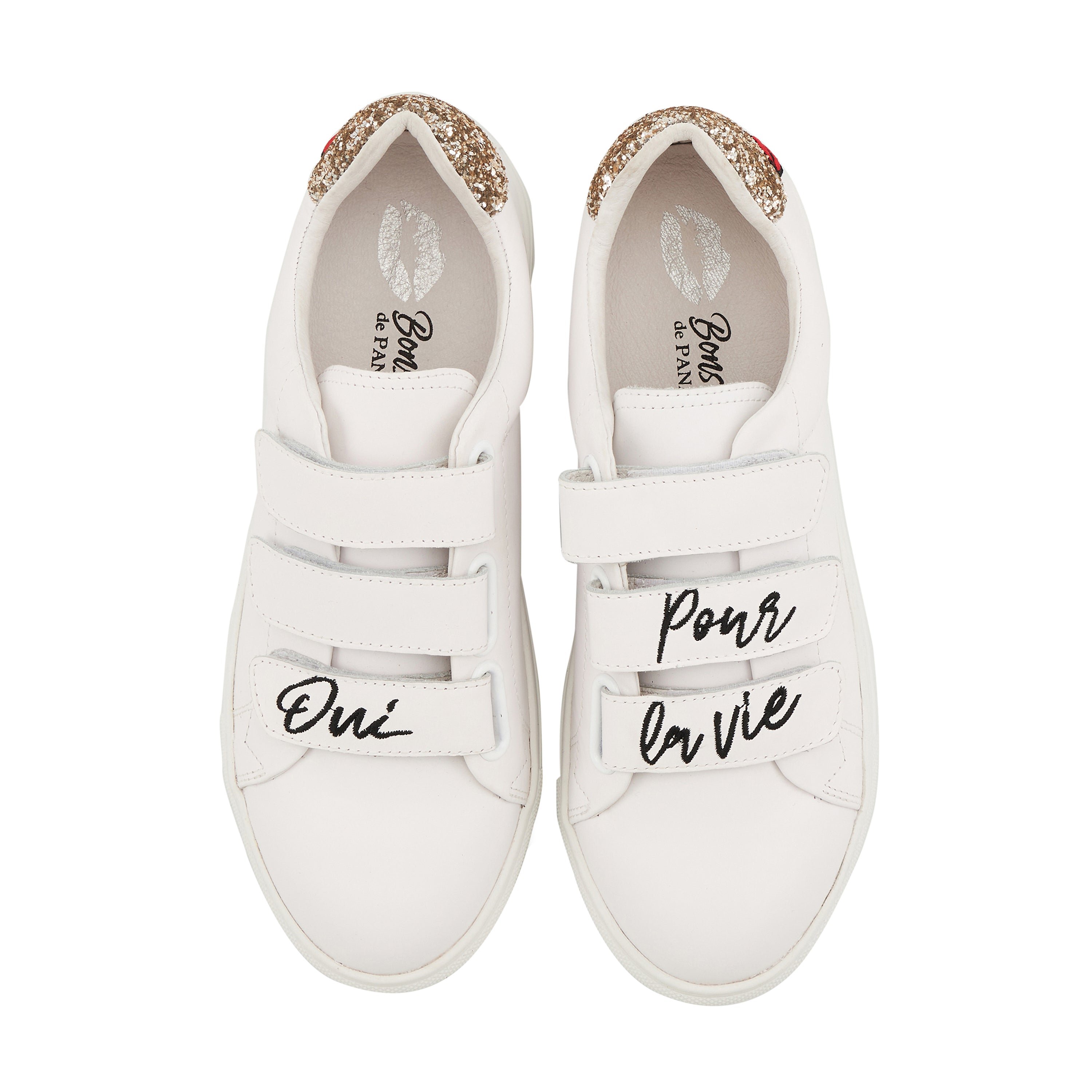 Leather sneakers BONS BAISERS PARIS White