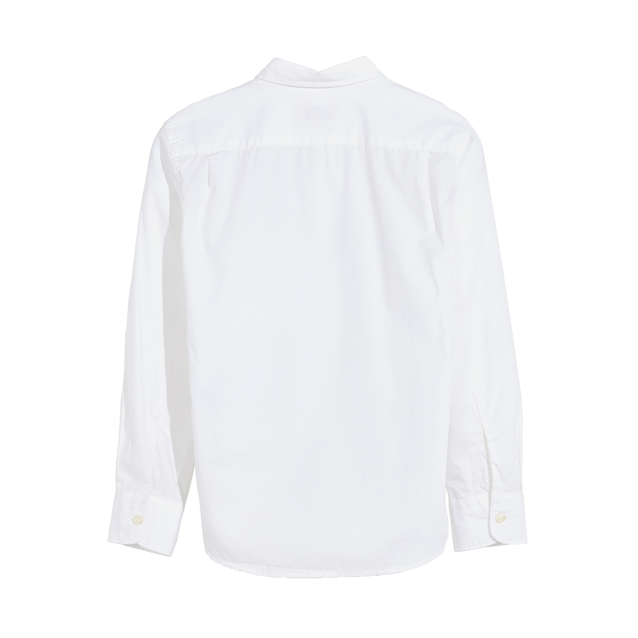 Straight-cut organic cotton shirt with classic collar BELLEROSE White