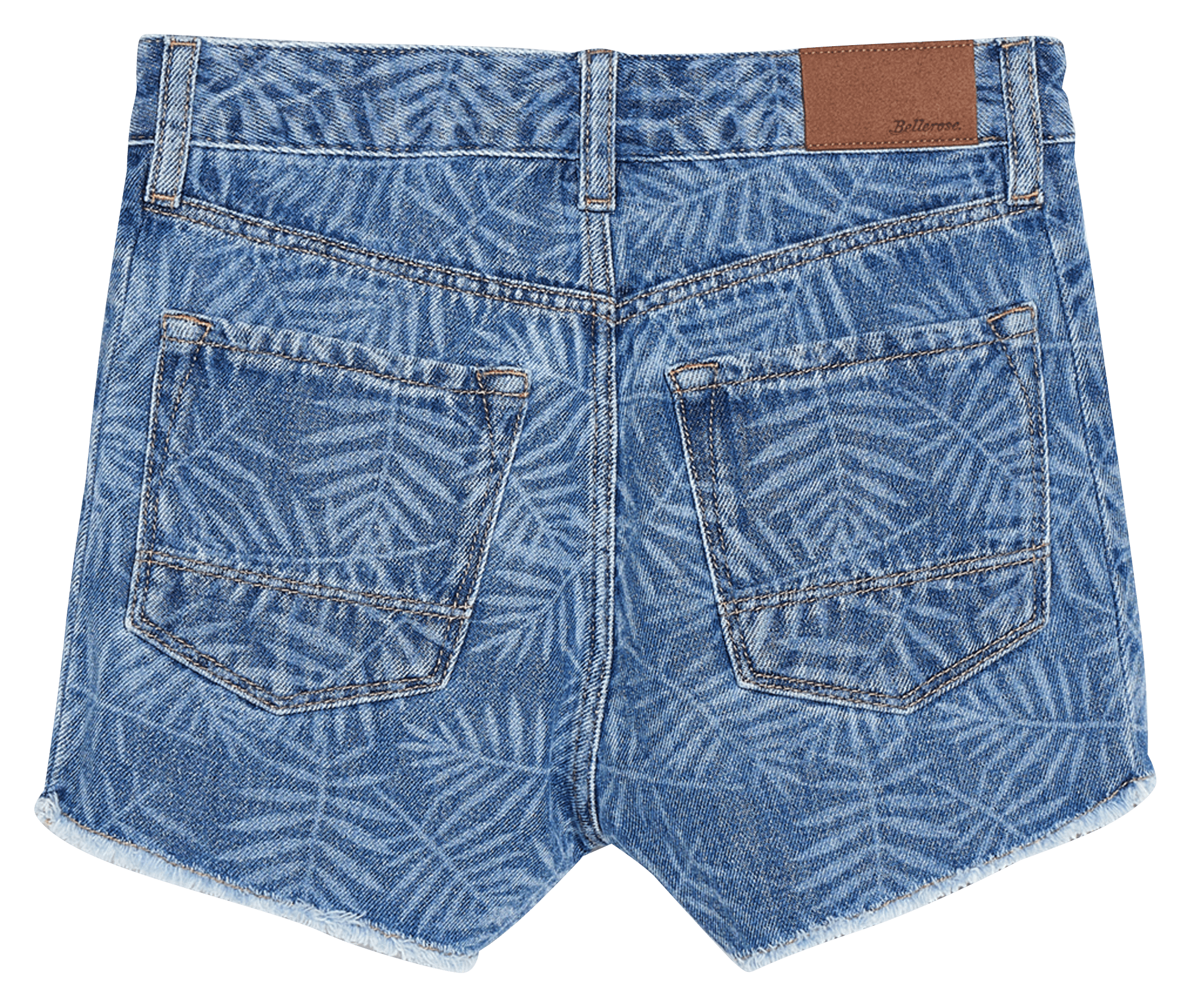 Printed denim shorts BELLEROSE Blue