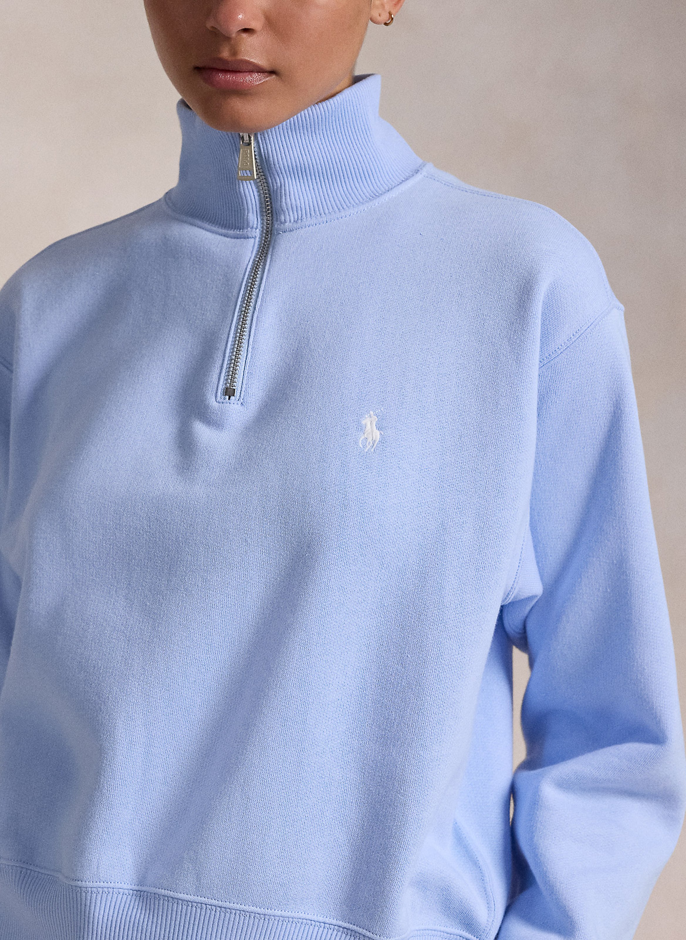 Sweatshirt Mit Stehkragen Aus Baumwollmischung Office Blue Polo 