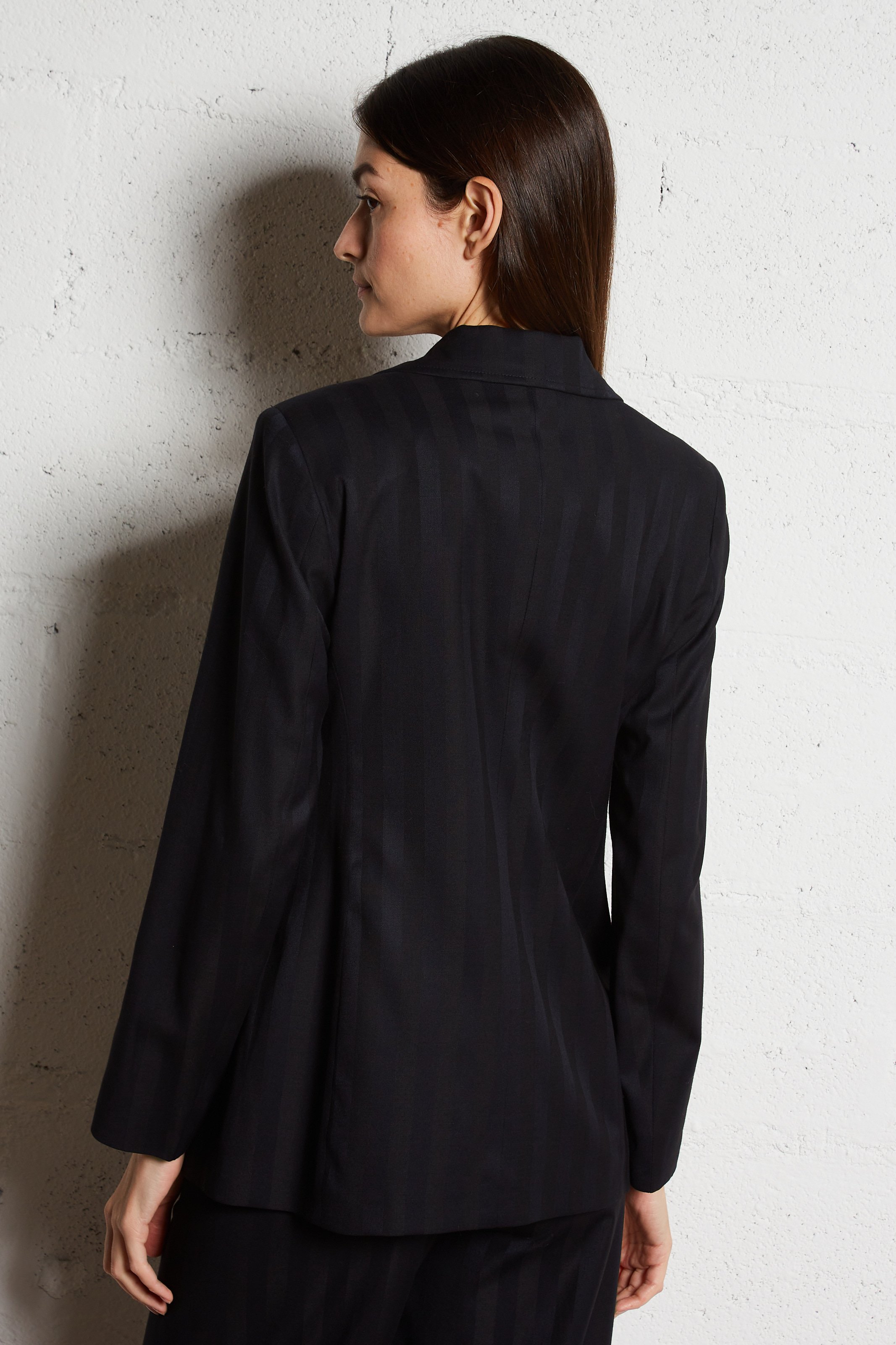 Veste de tailleur droite rayée  DIEGA Bleu