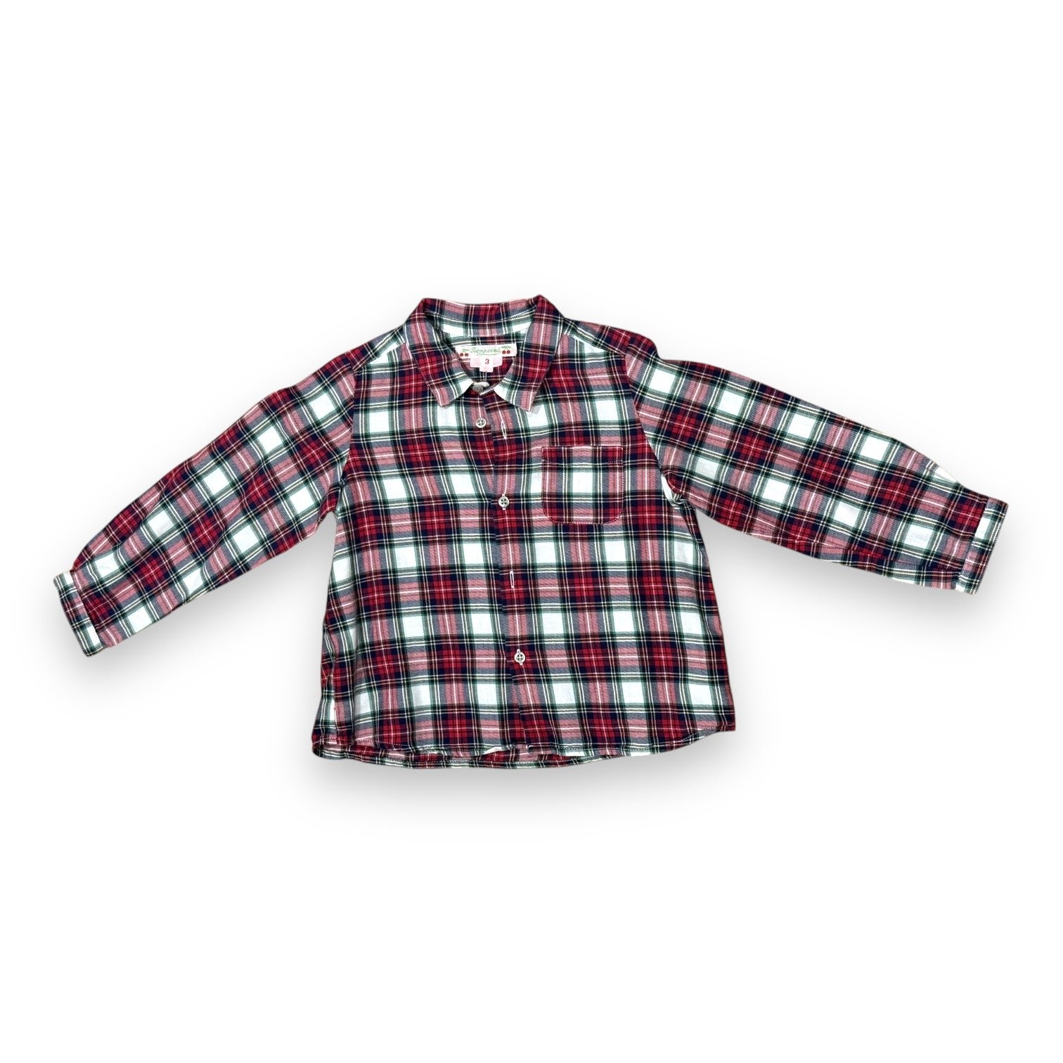 Red children's shirt - 3 years BONPOINT - Seconde Main Red
