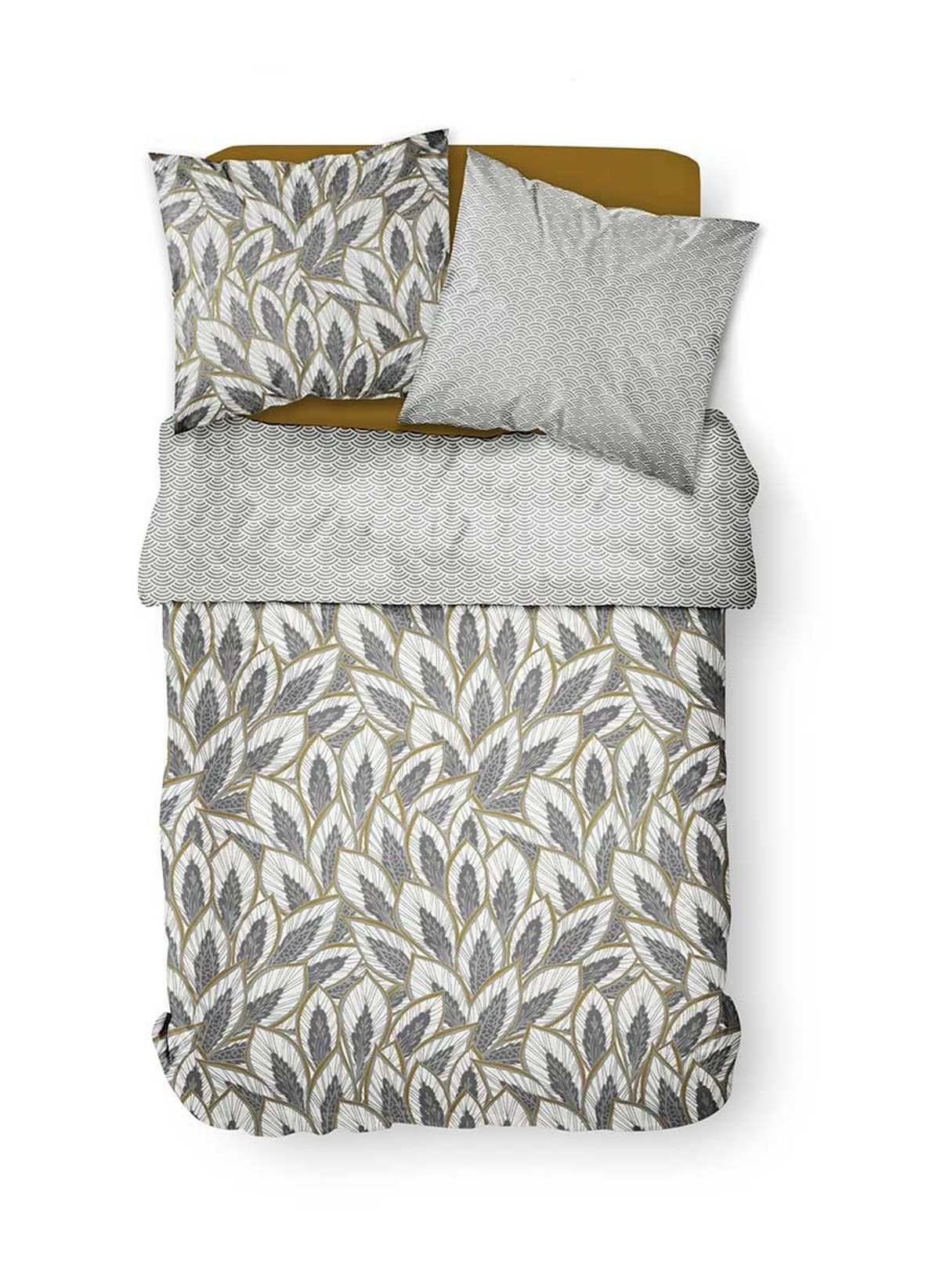 Printed cotton bedding set TODAY LINGE DE MAISON Brown