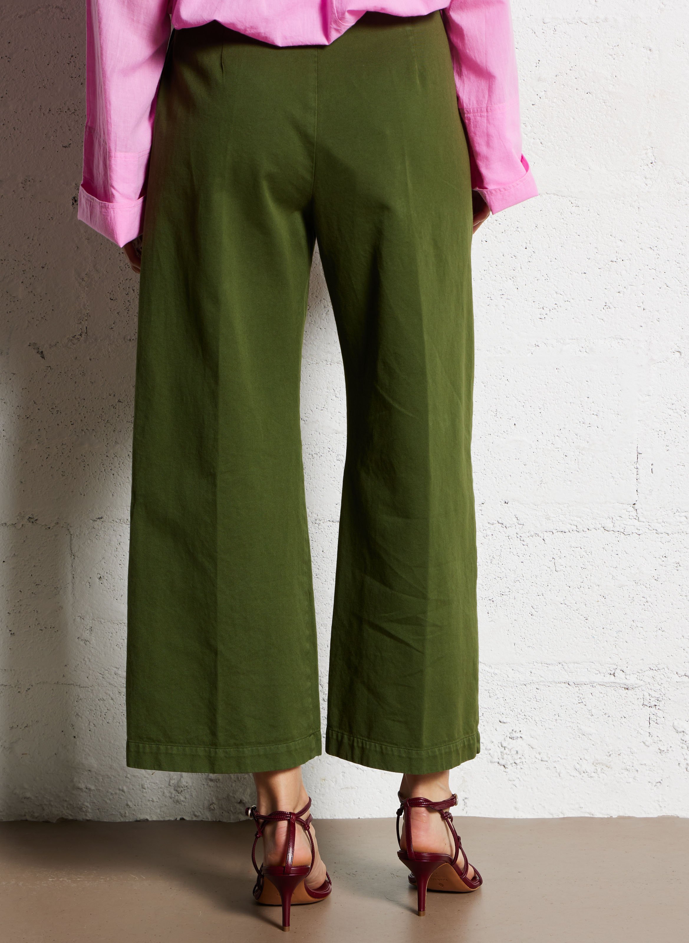 Wide cotton trousers  DIEGA Brown